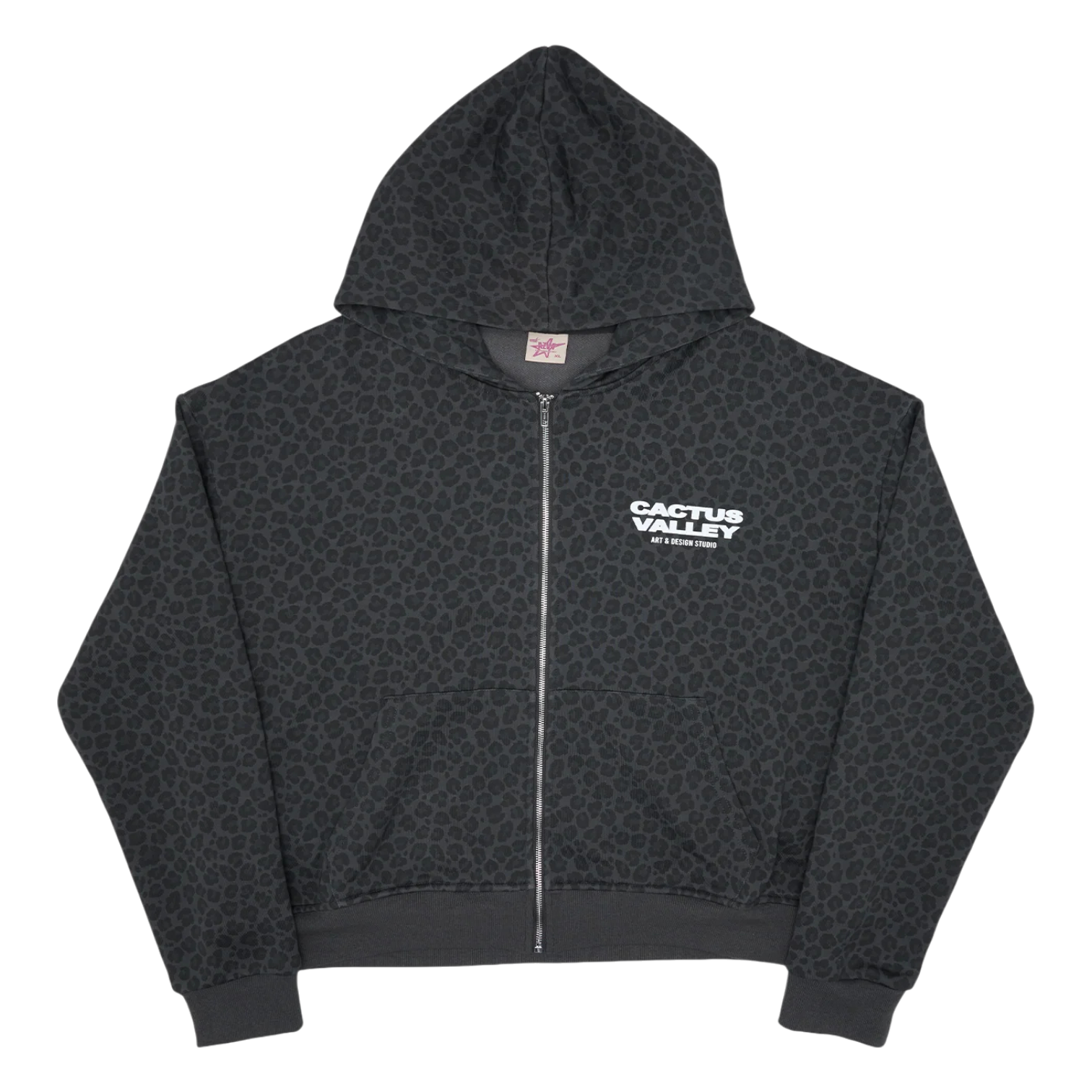 LEOPARD ART HOODIE - BLACK