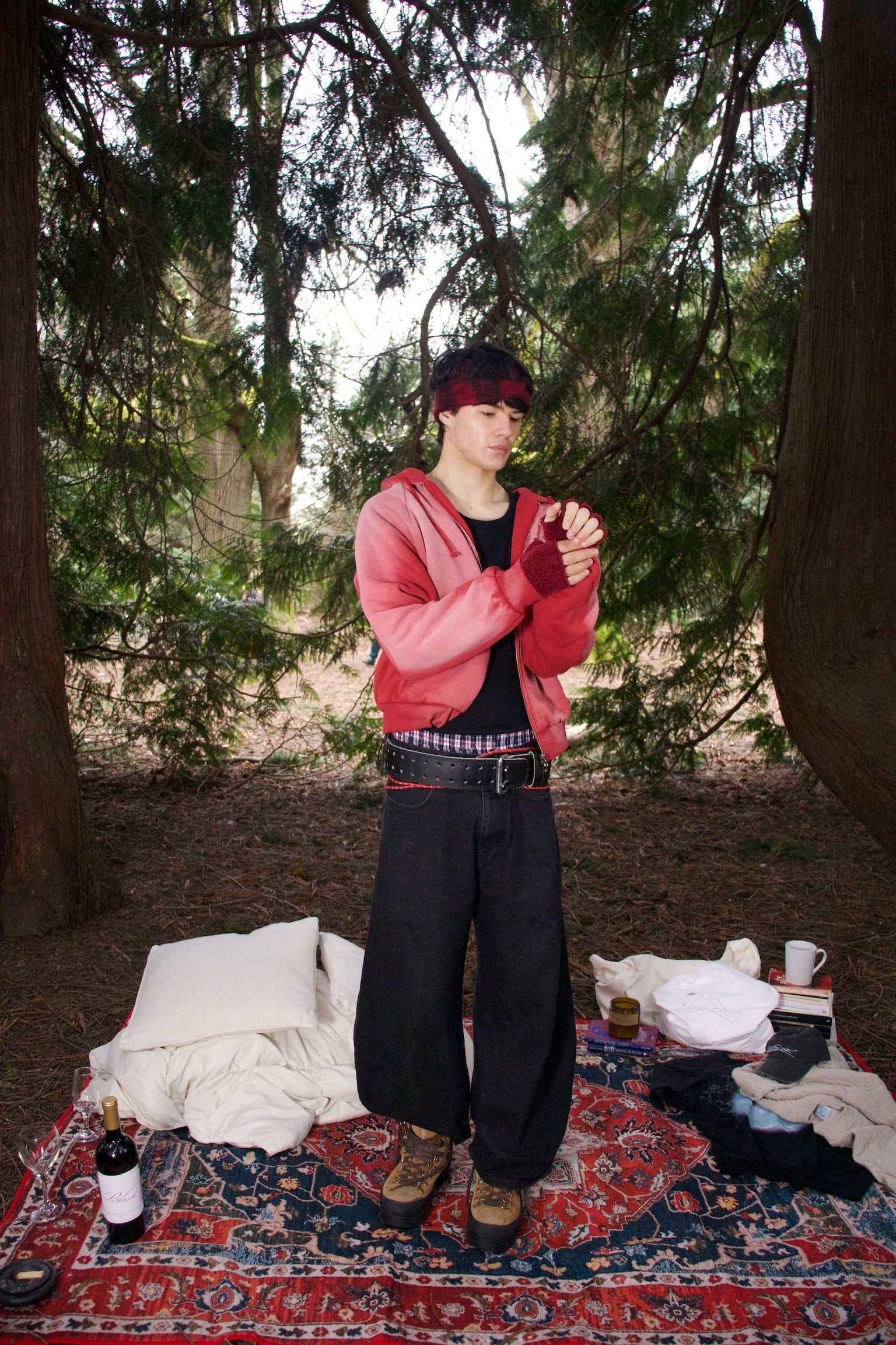 "BLUSH" BARE ZIP UP HOODIE