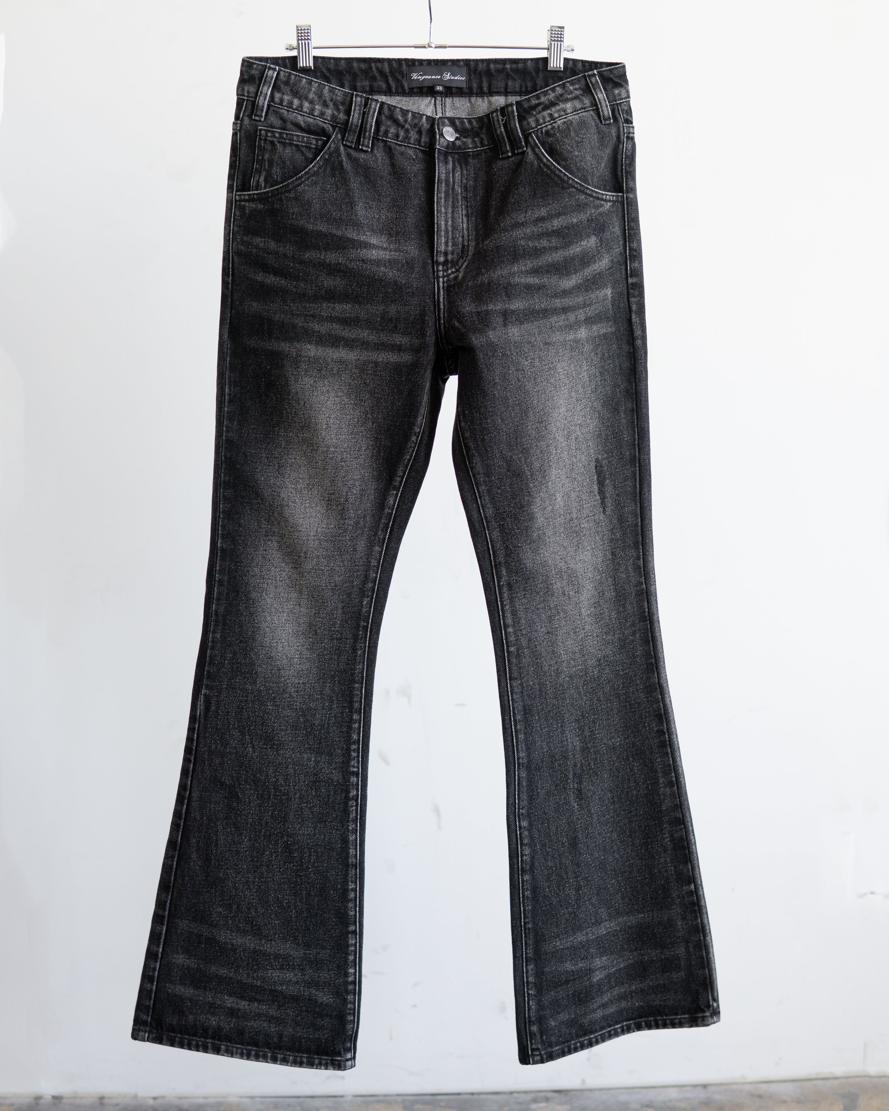 "Core" Flared Jeans (Black Wash)