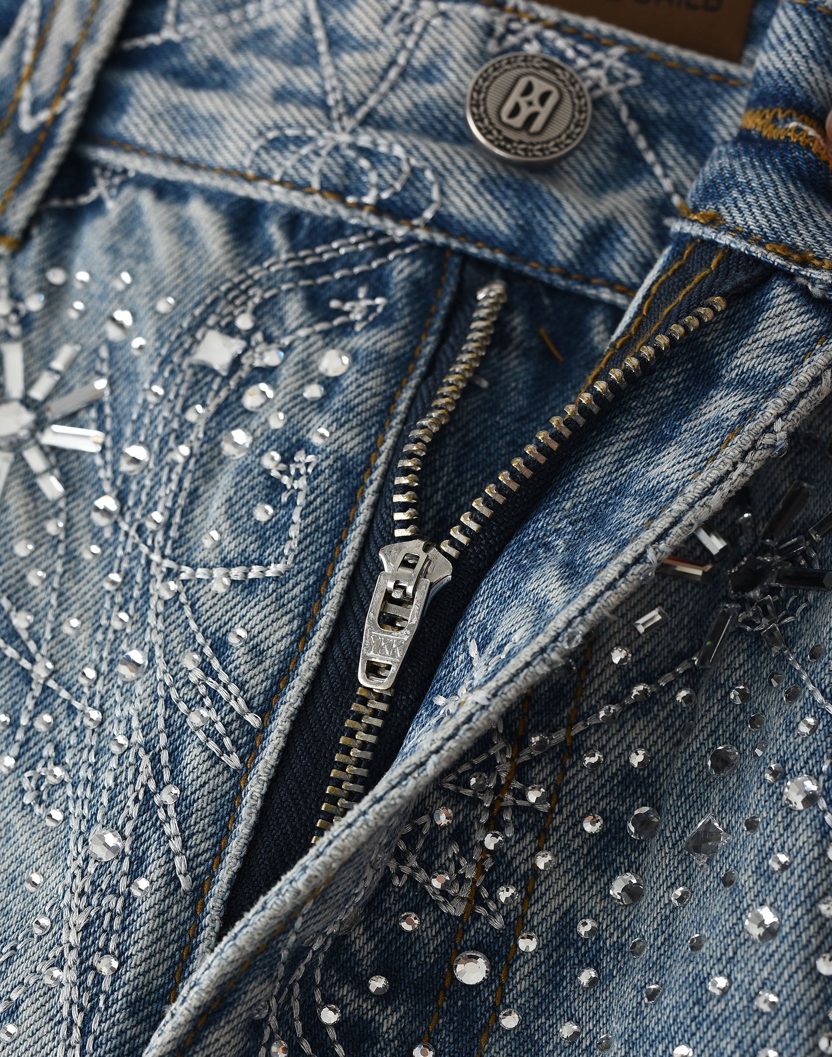 20K Zodiac Diamond Denim Pants in BLU