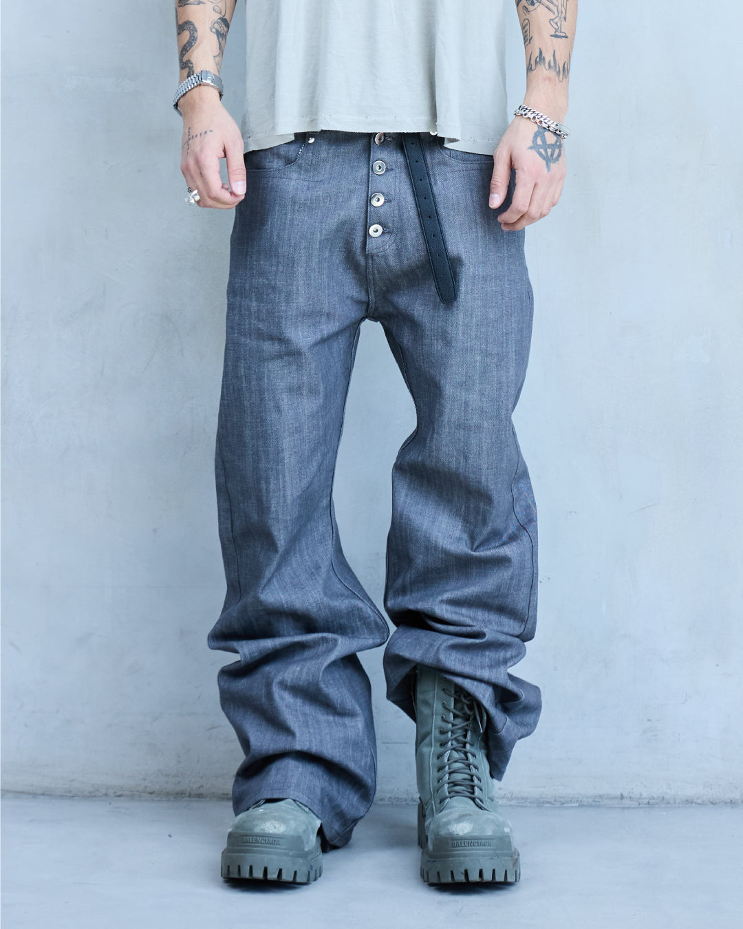 BASE 0.2 'GREY' BOOTCUT JAPANESE DENIM