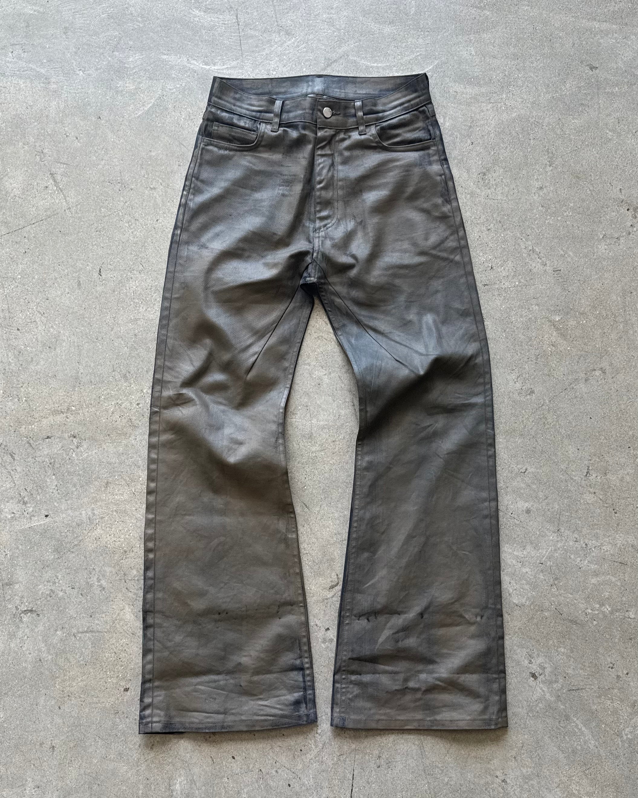 BASE .01 'COFFEE BROWN' COATED DENIM
