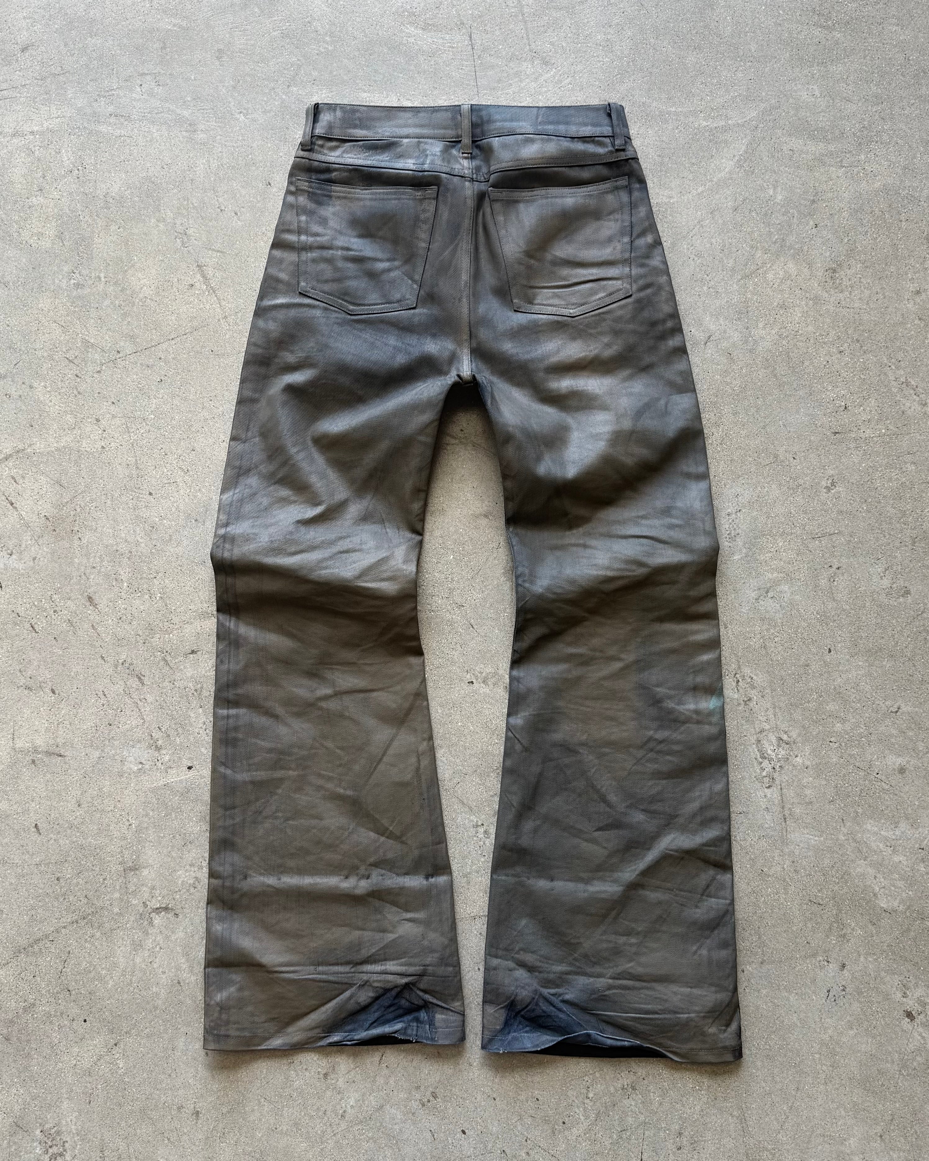 BASE .01 'COFFEE BROWN' COATED DENIM