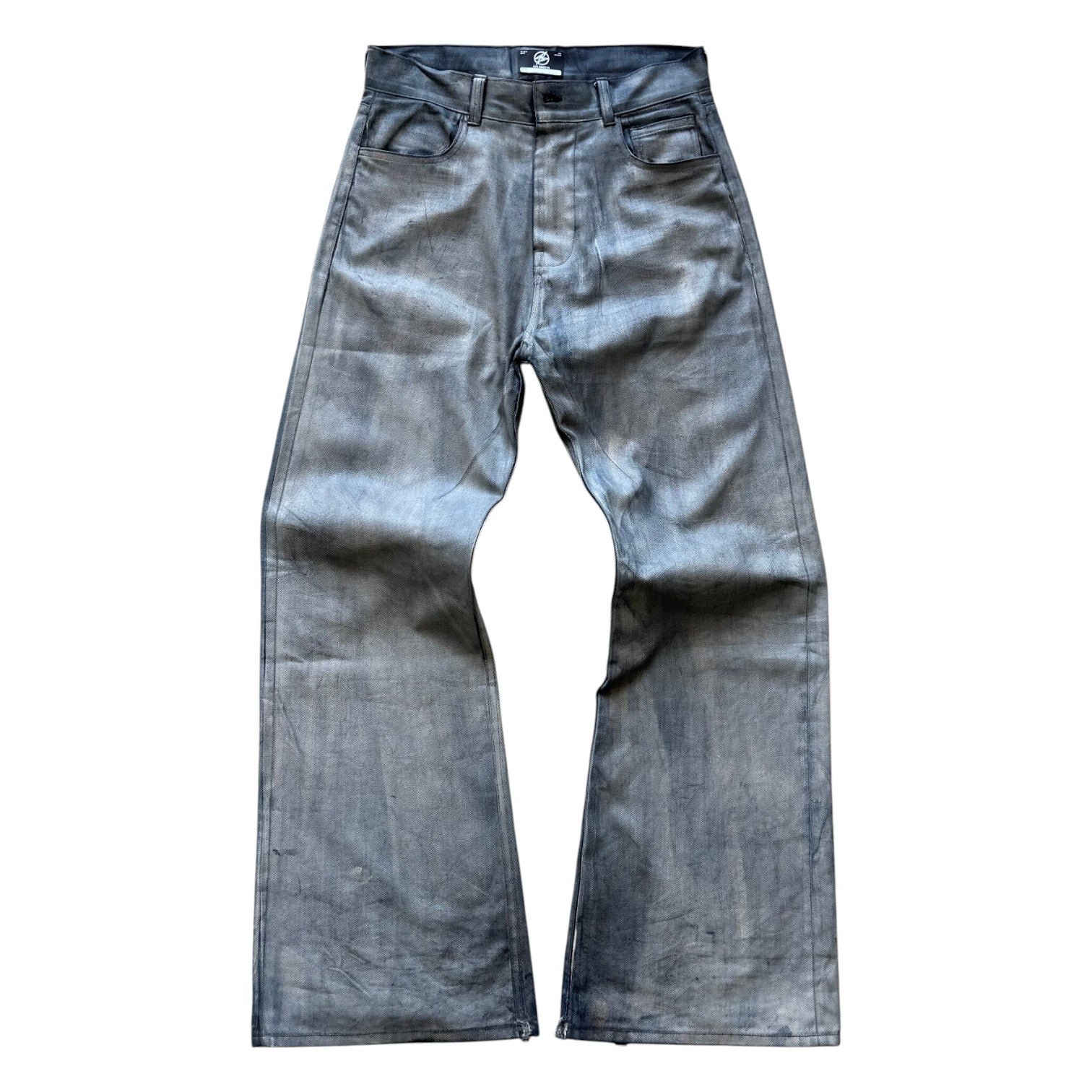 BASE .01 'MOTH BEIGE' COATED DENIM