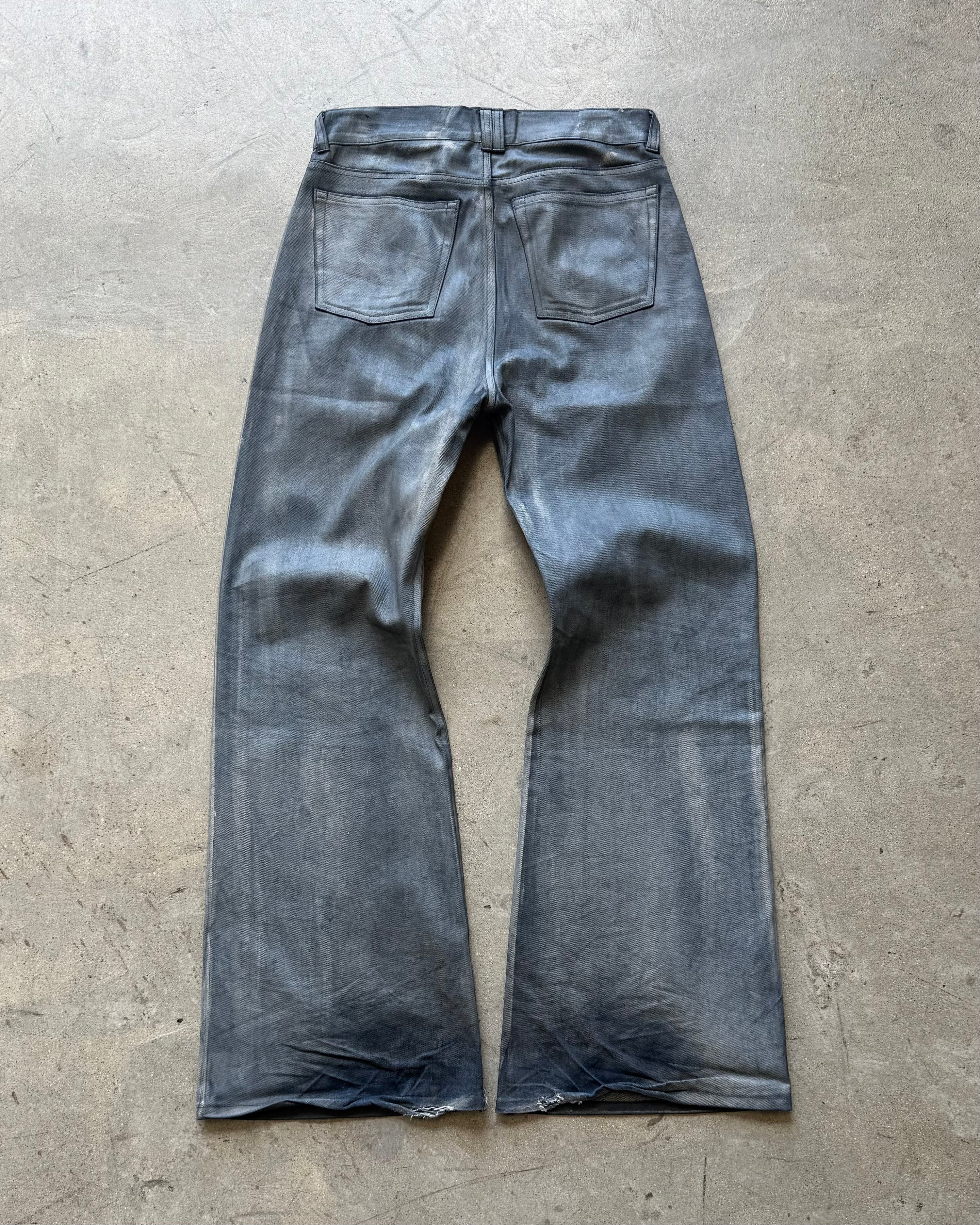 BASE .01 'MOTH BEIGE' COATED DENIM