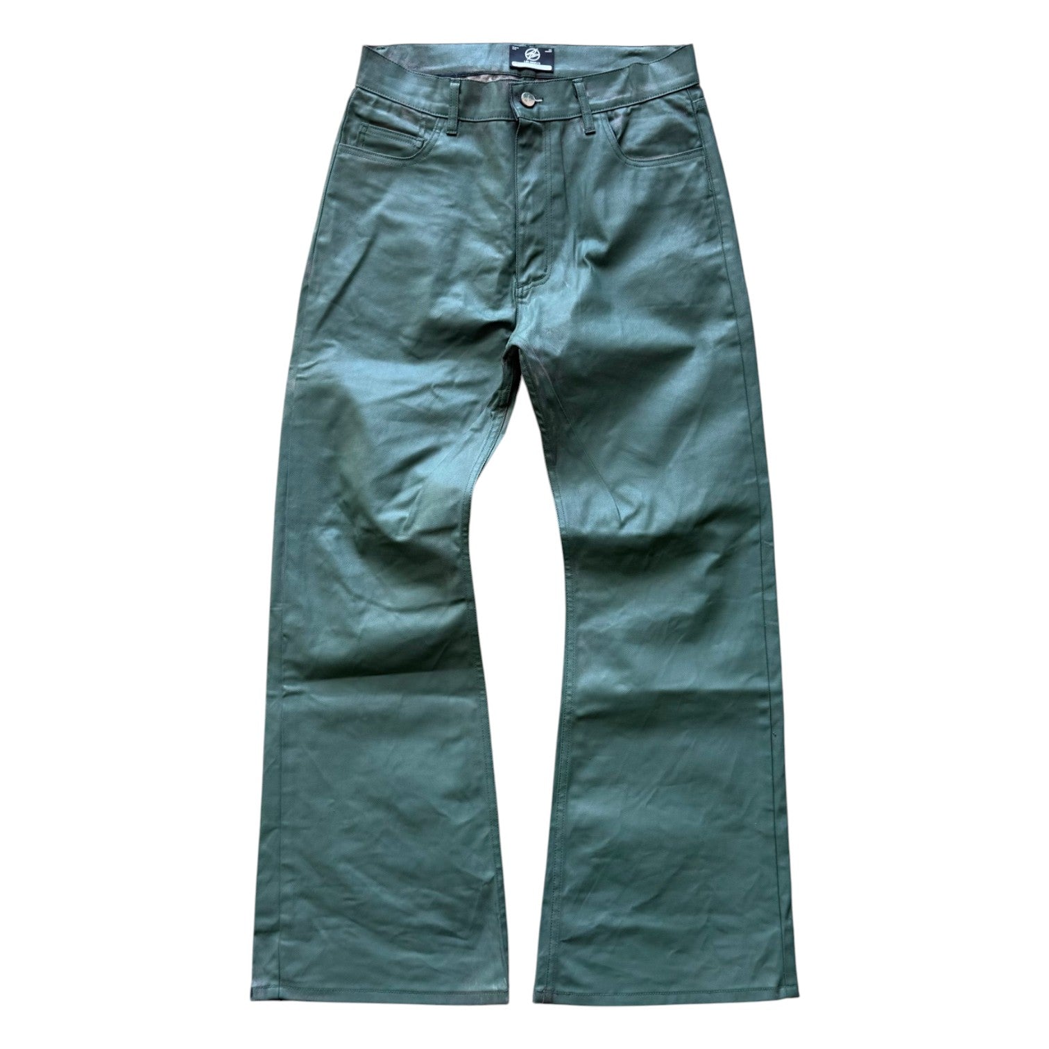 BASE .01 'EMERALD GREEN' COATED DENIM
