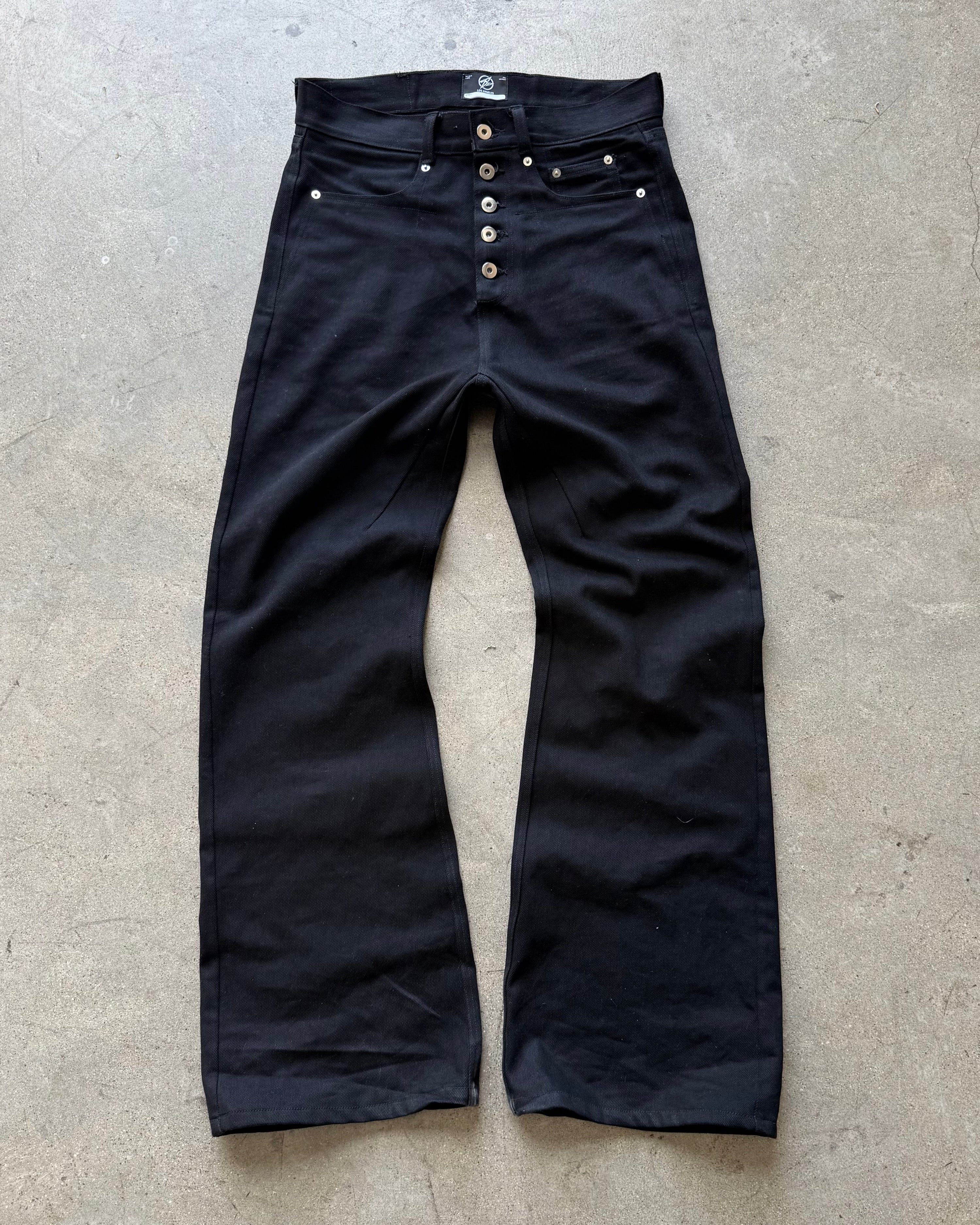 BASE 0.2 'BLACK' BOOTCUT RAW DENIM