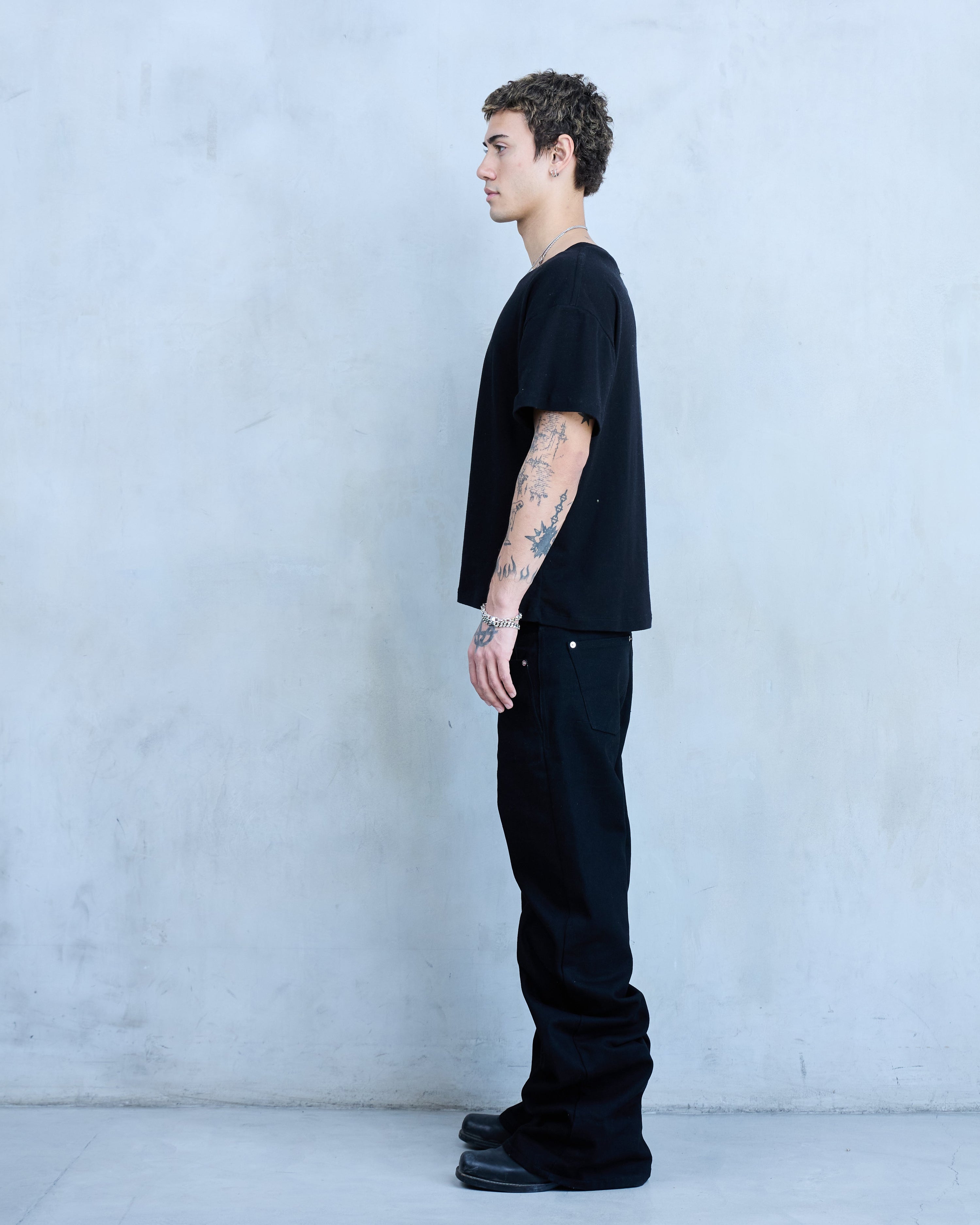 BASE 0.2 'BLACK' BOOTCUT RAW DENIM