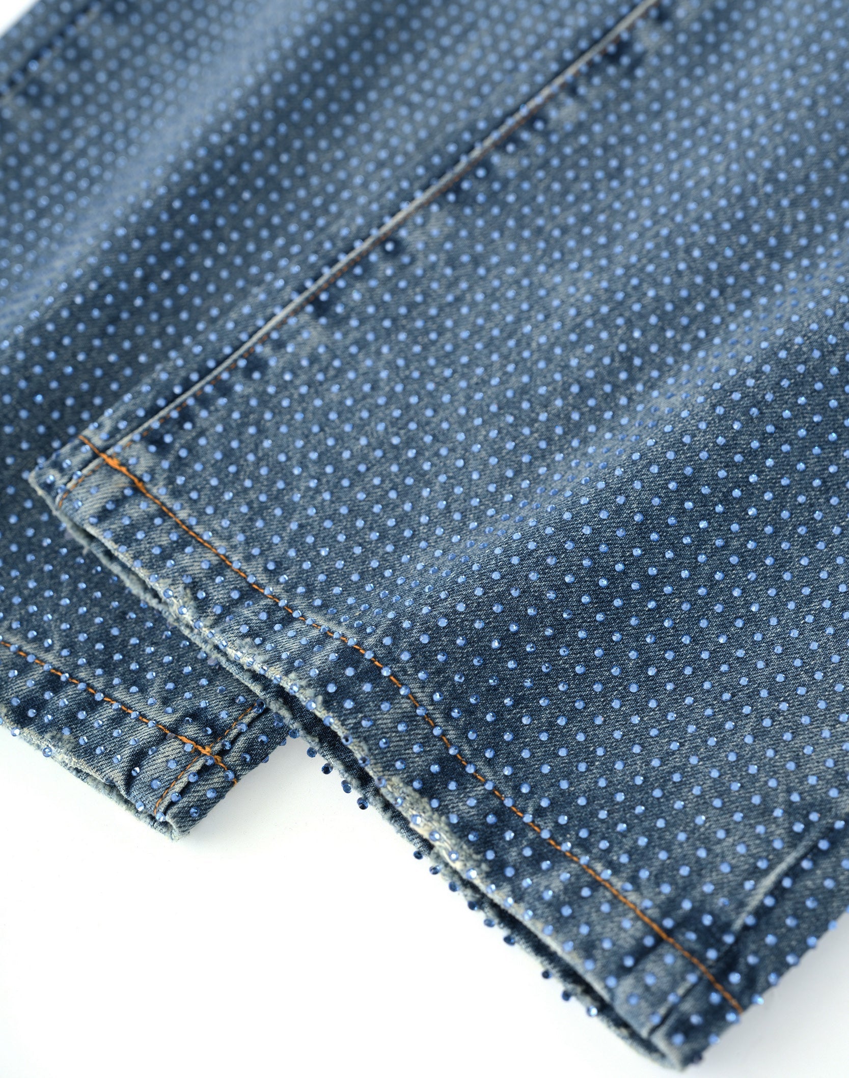 20K Diamond Stellar Denim Pants IN Blue