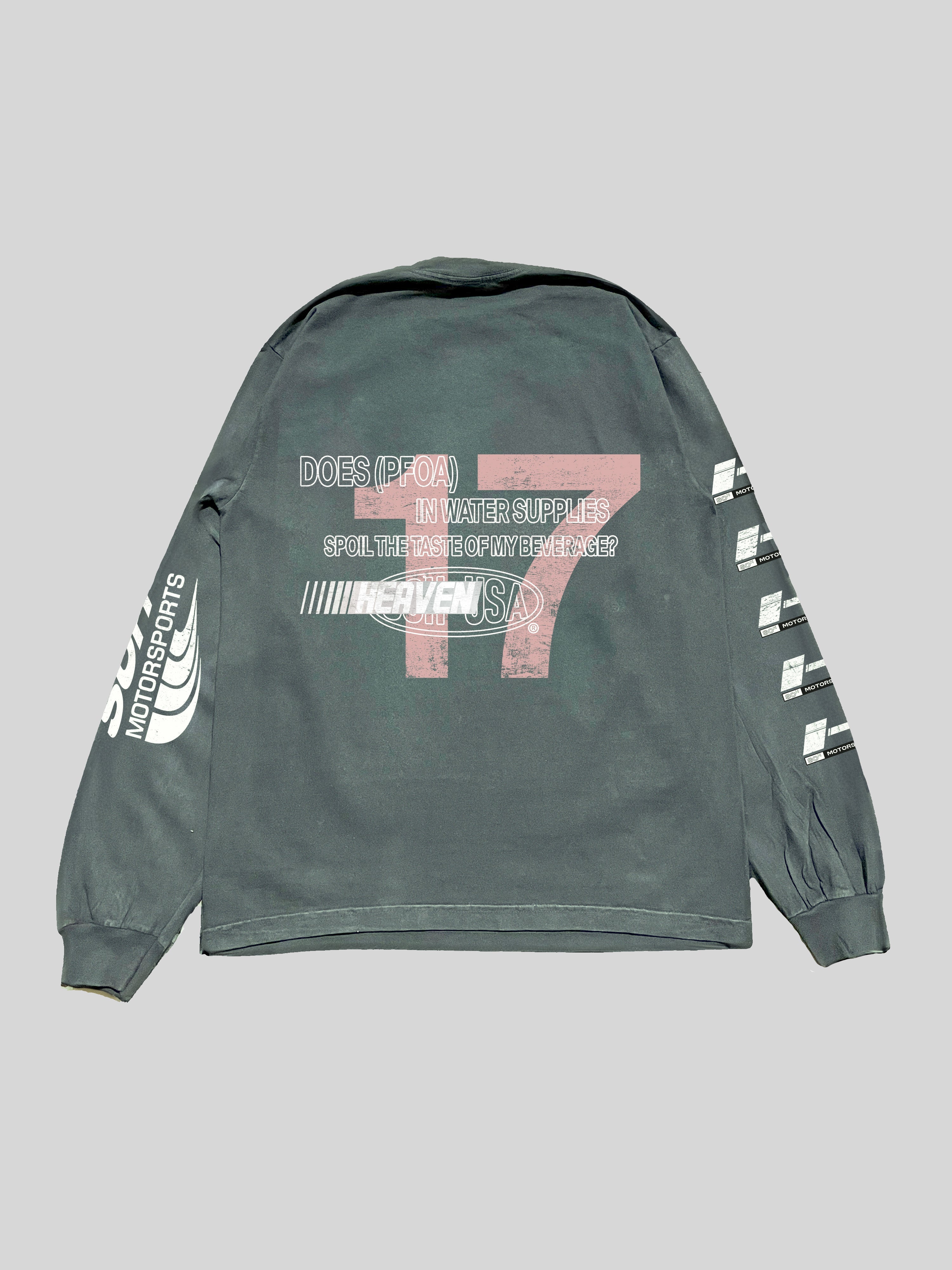 MOTORSPORT - Washed Green L/S T-Shirt