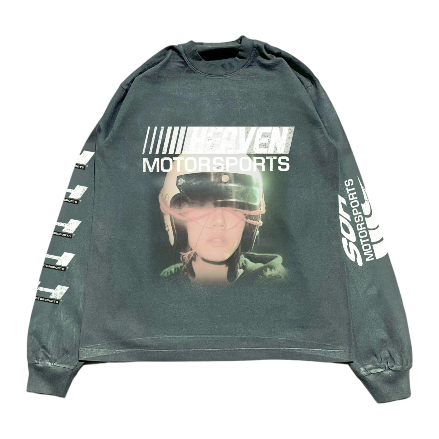 MOTORSPORT - Washed Green L/S T-Shirt