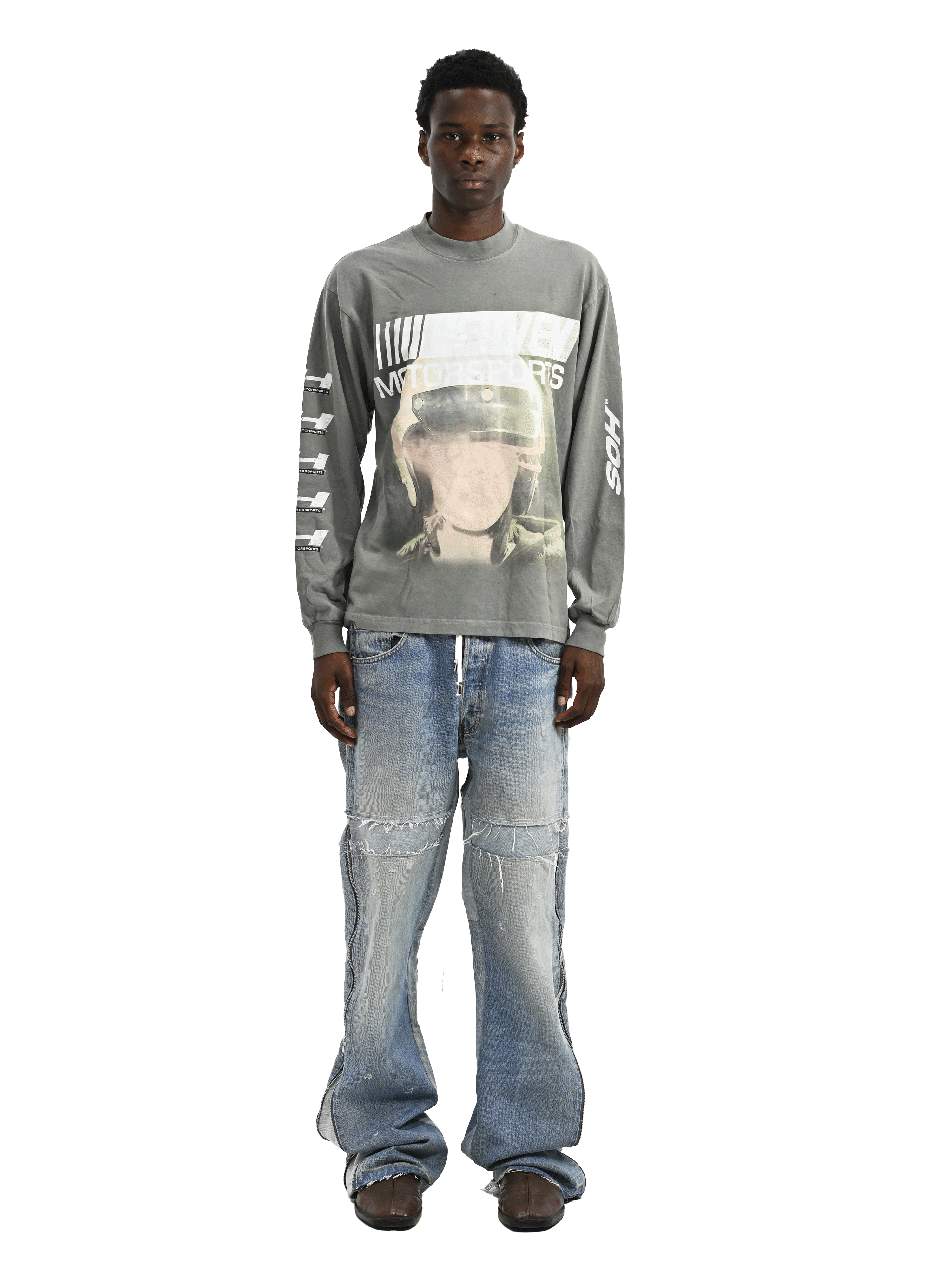 MOTORSPORT - Washed Green L/S T-Shirt