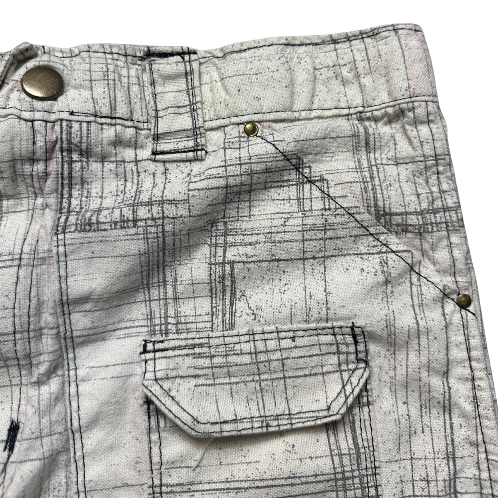 Cut And Sew Coin Pocket White Canvas 30x32