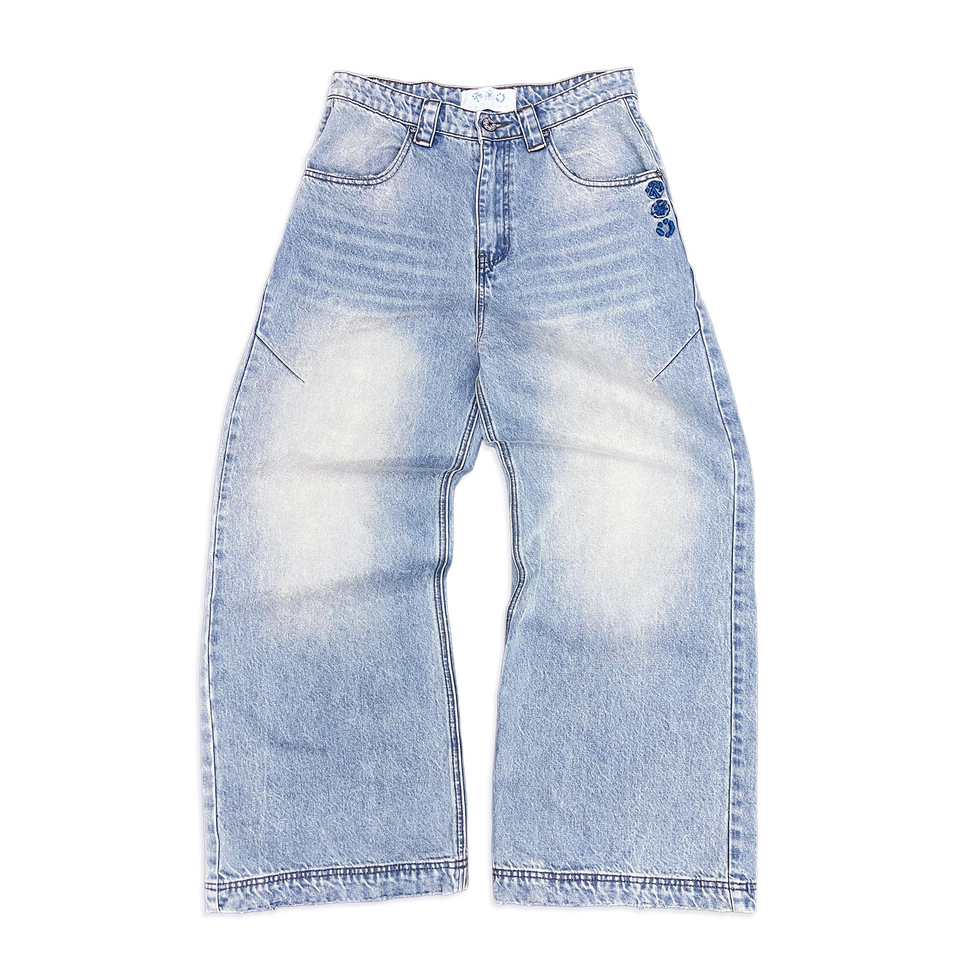 【新品】WAVE DESIGN HIGH WAIST DENIM Wide Leg Fit Jeans | High Waist & Low Rise | Organic Denim