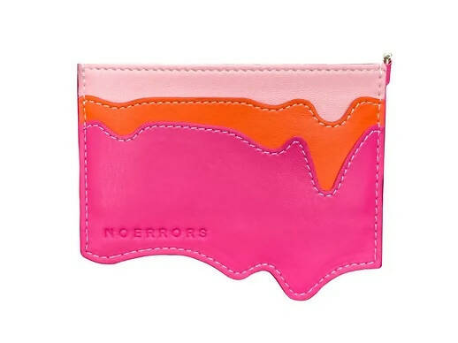 Pink melted card holder