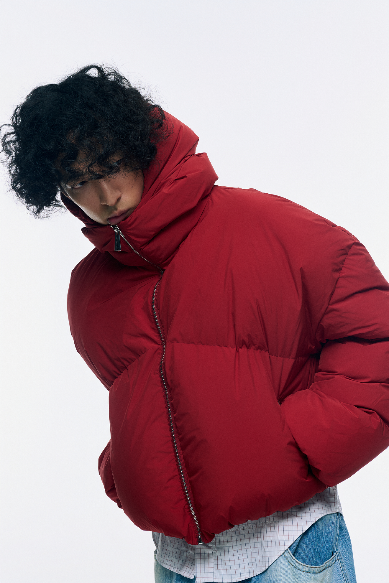 CROPPED DOUBLE NECK BUBBLE (RED)