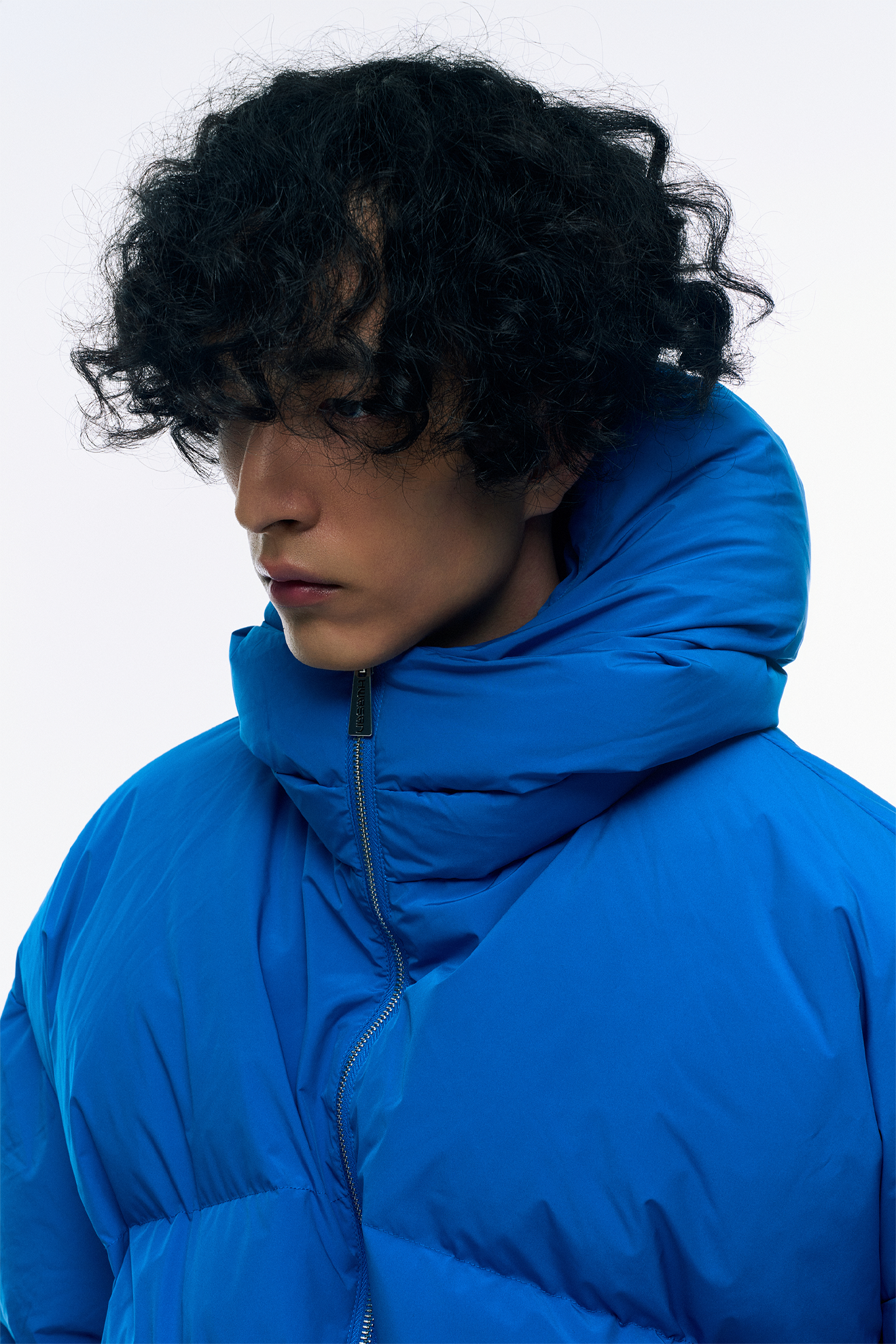 CROPPED DOUBLE NECK BUBBLE (BLUE)