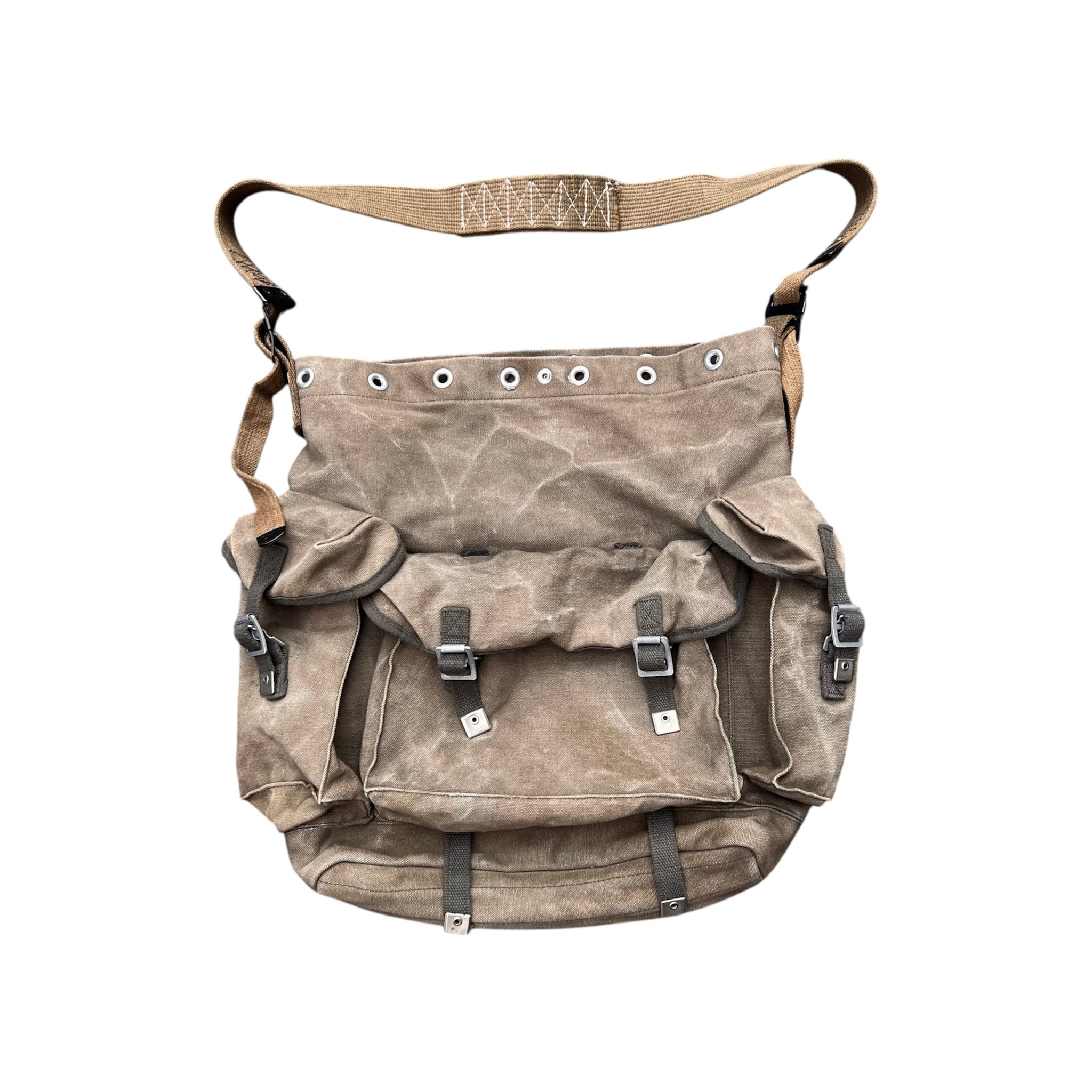 ""Military Canvas Crossbody Bag