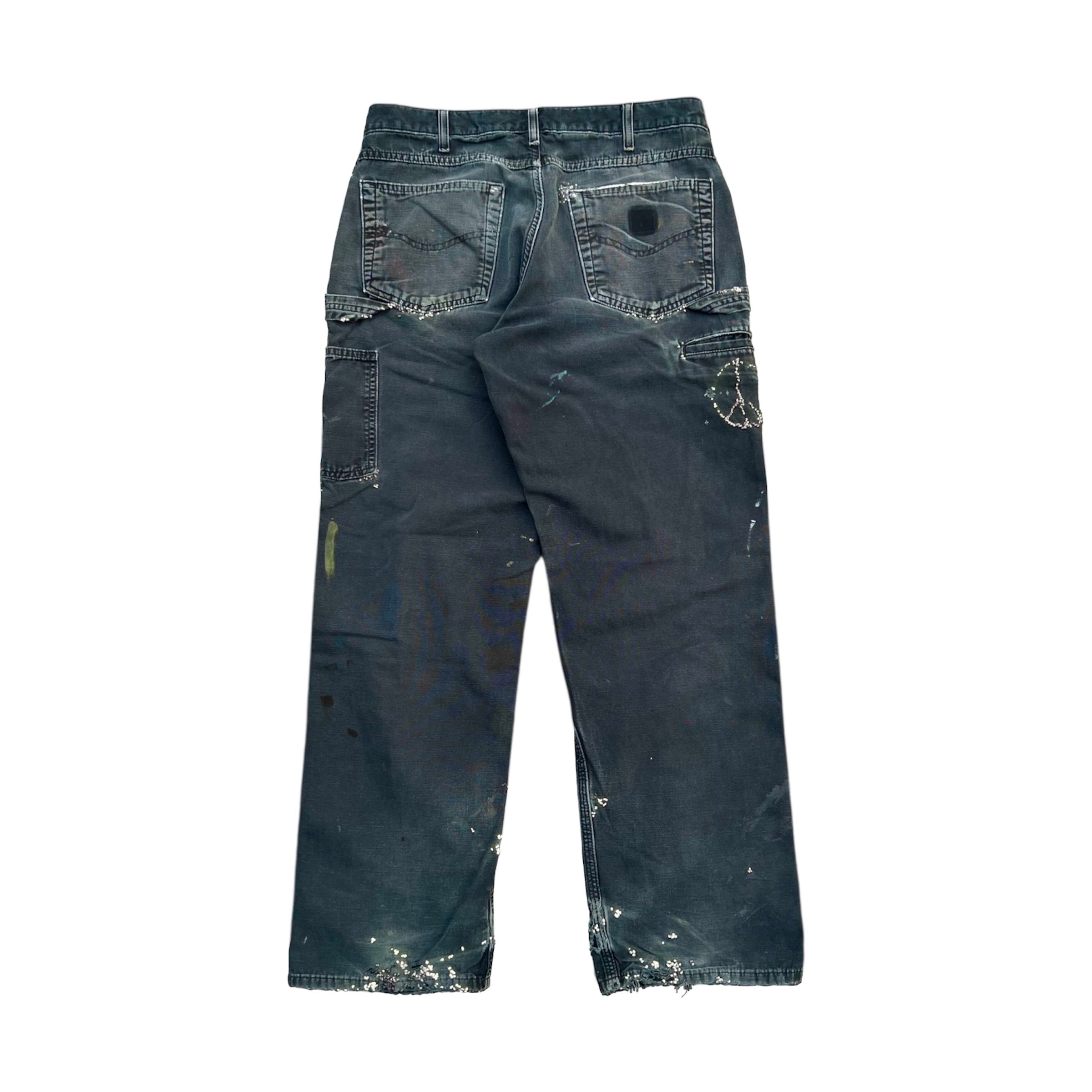 """Embroidered' Dot work pants