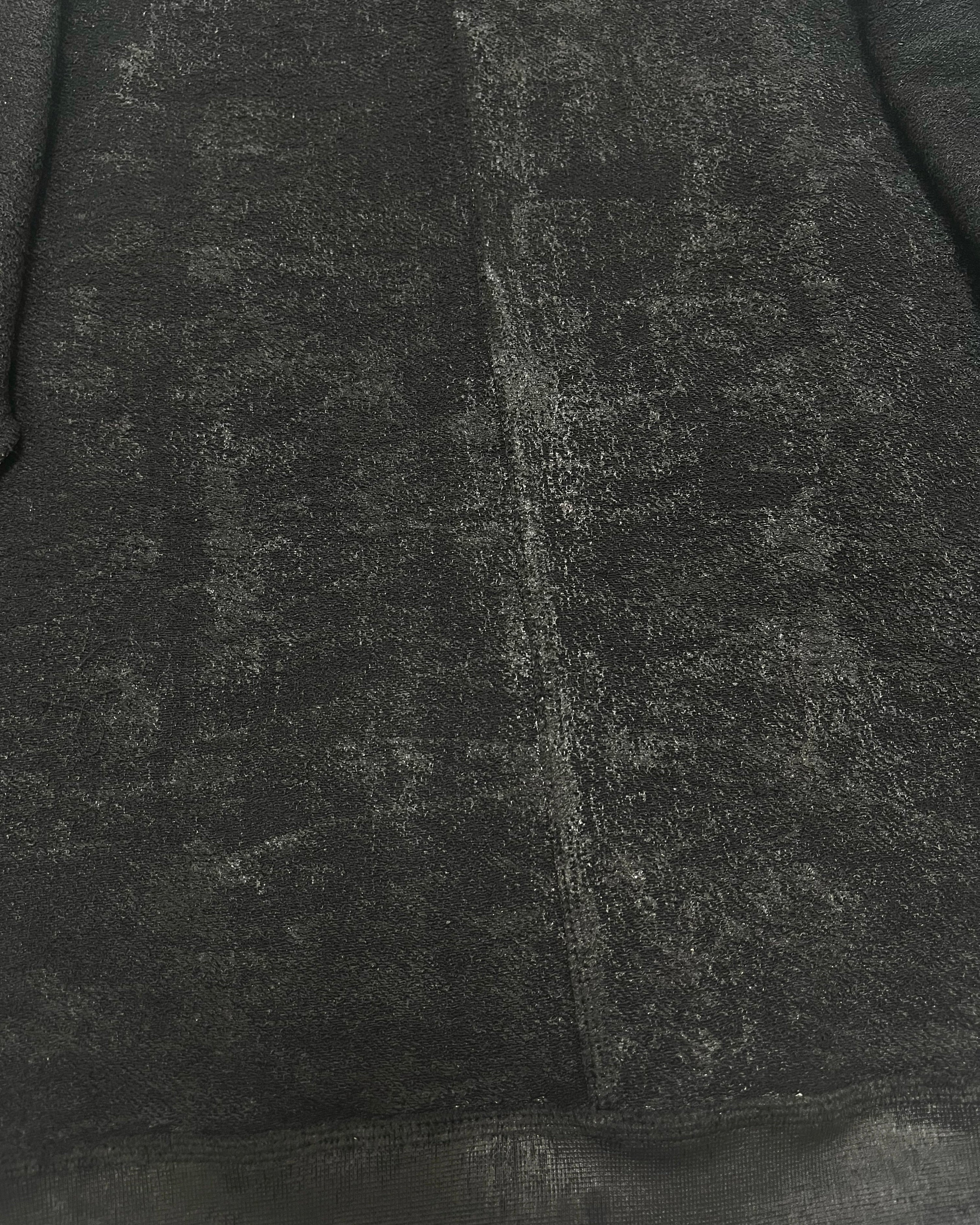 “ROUGH” Inside-Out Oversized Painted V Zip Hoodie