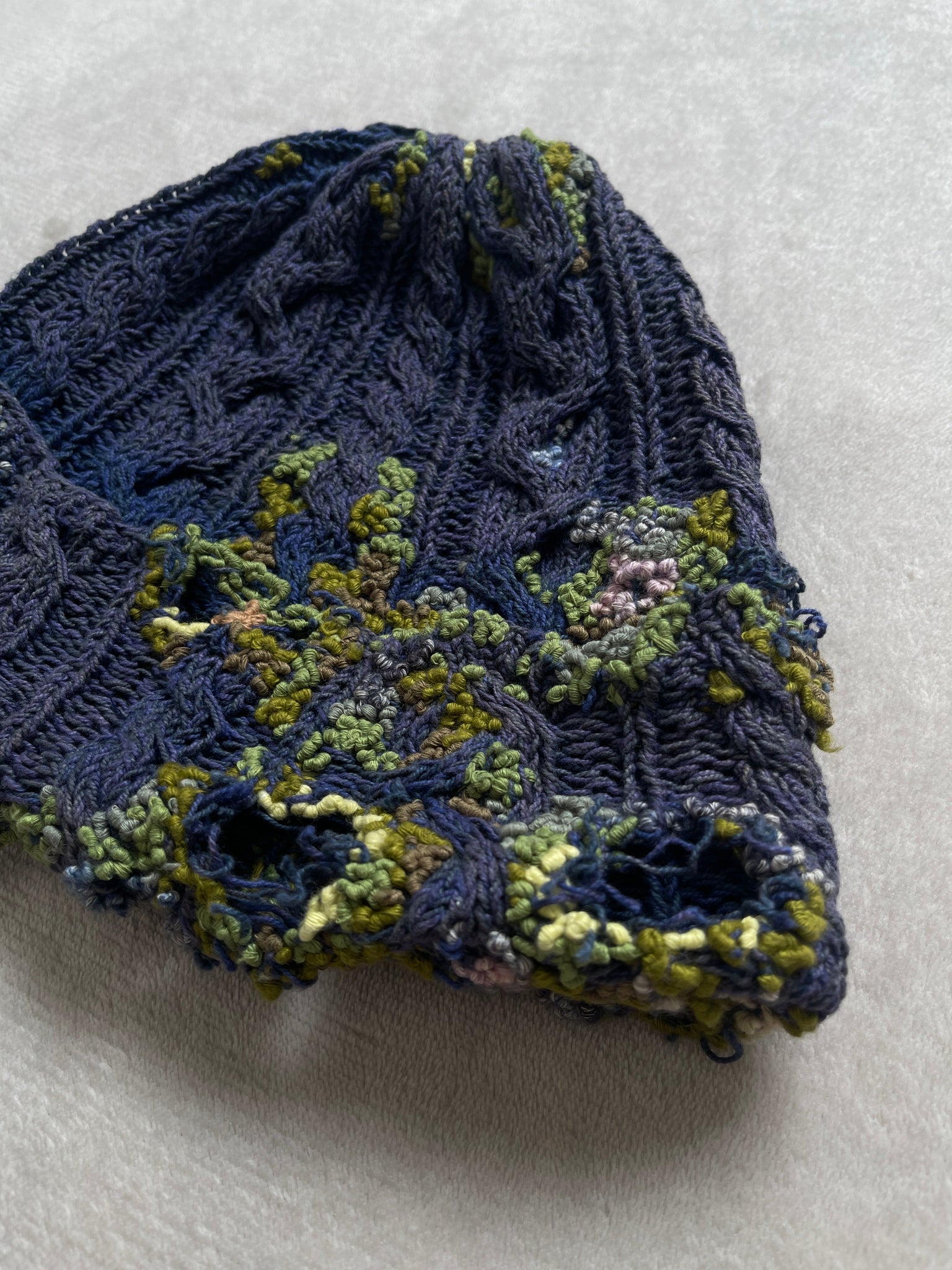 "" Embroidered Dot Beanie