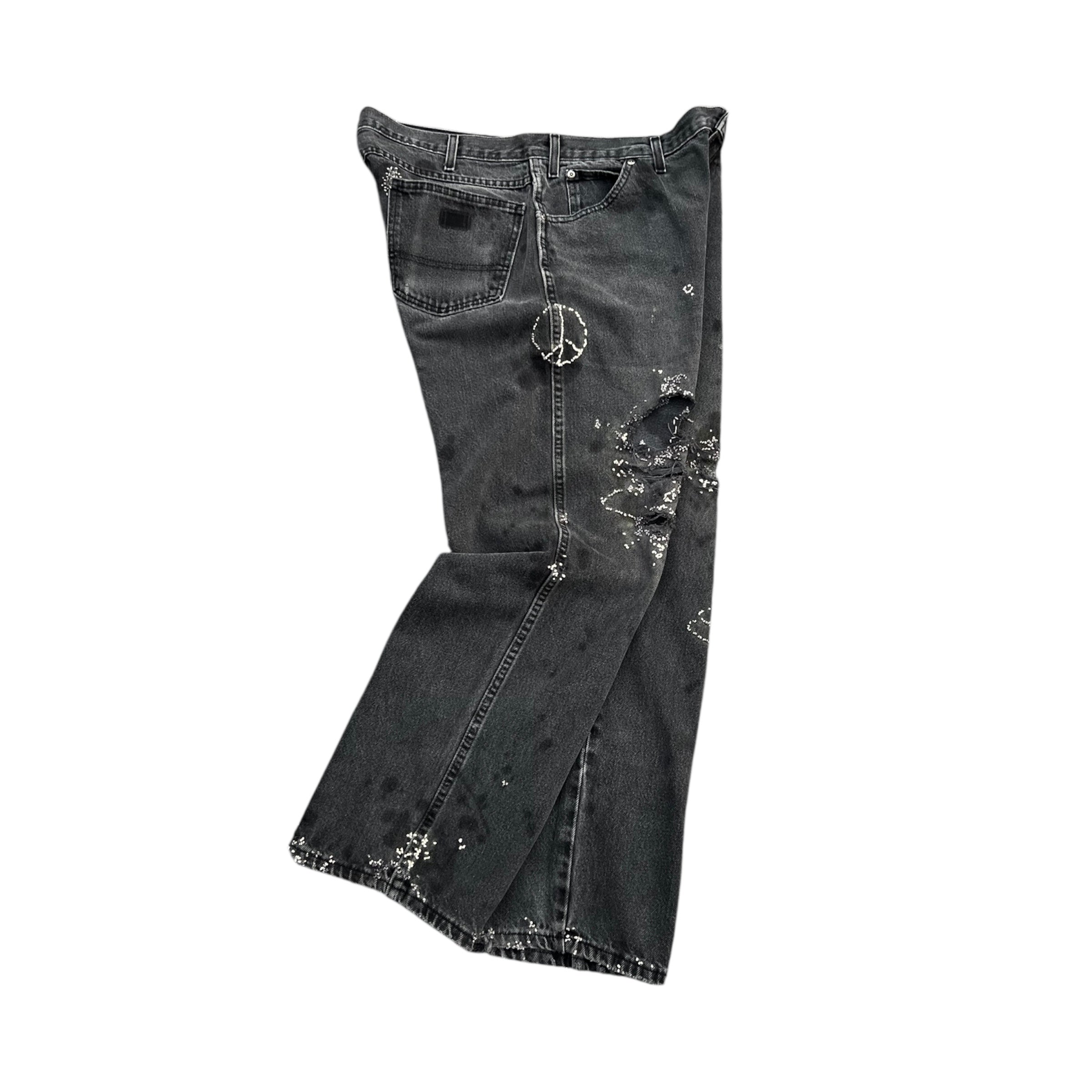 """Embroidered' Dot work pants