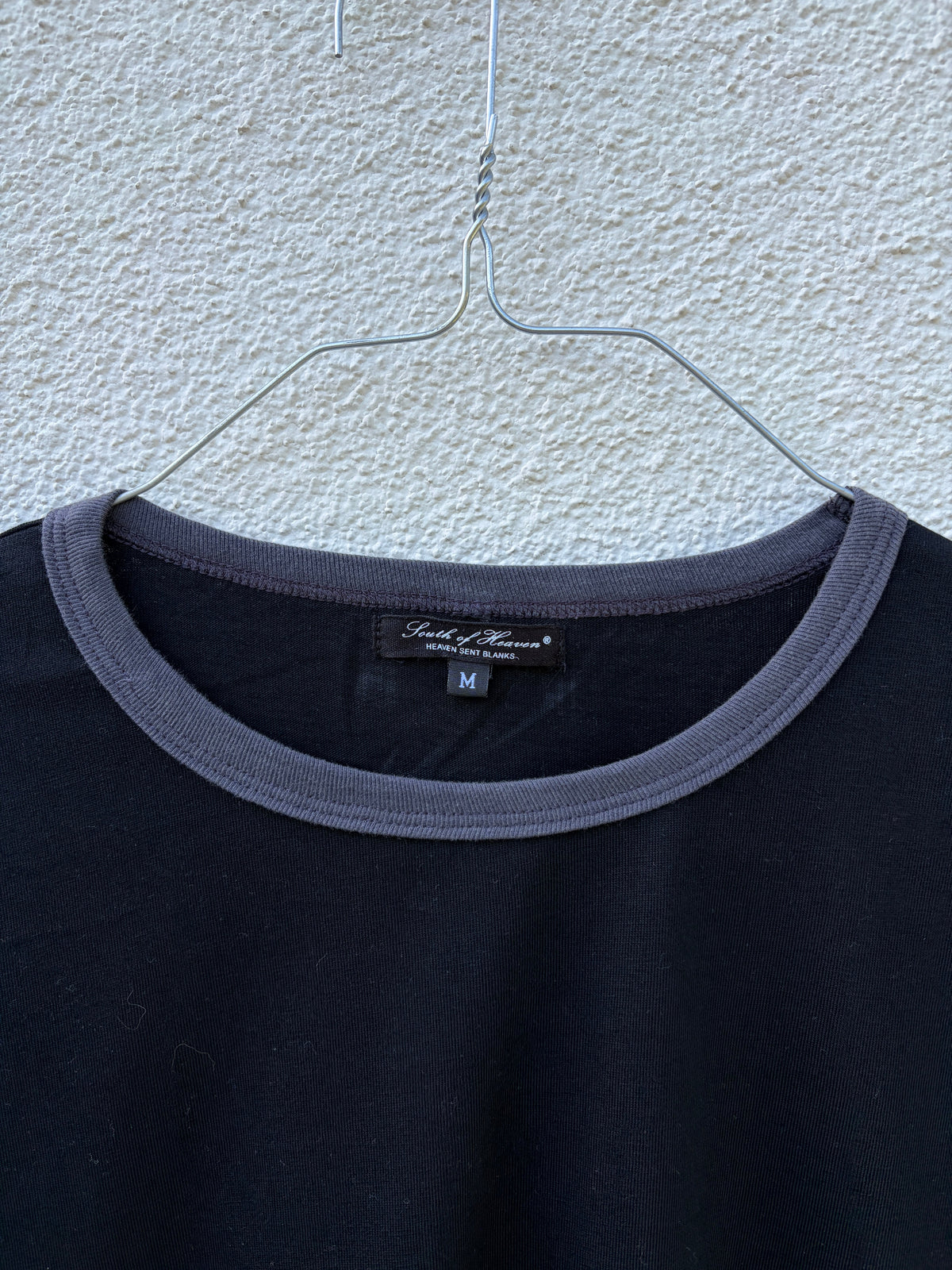 ASSAN RINGER TEE - Black / Grey