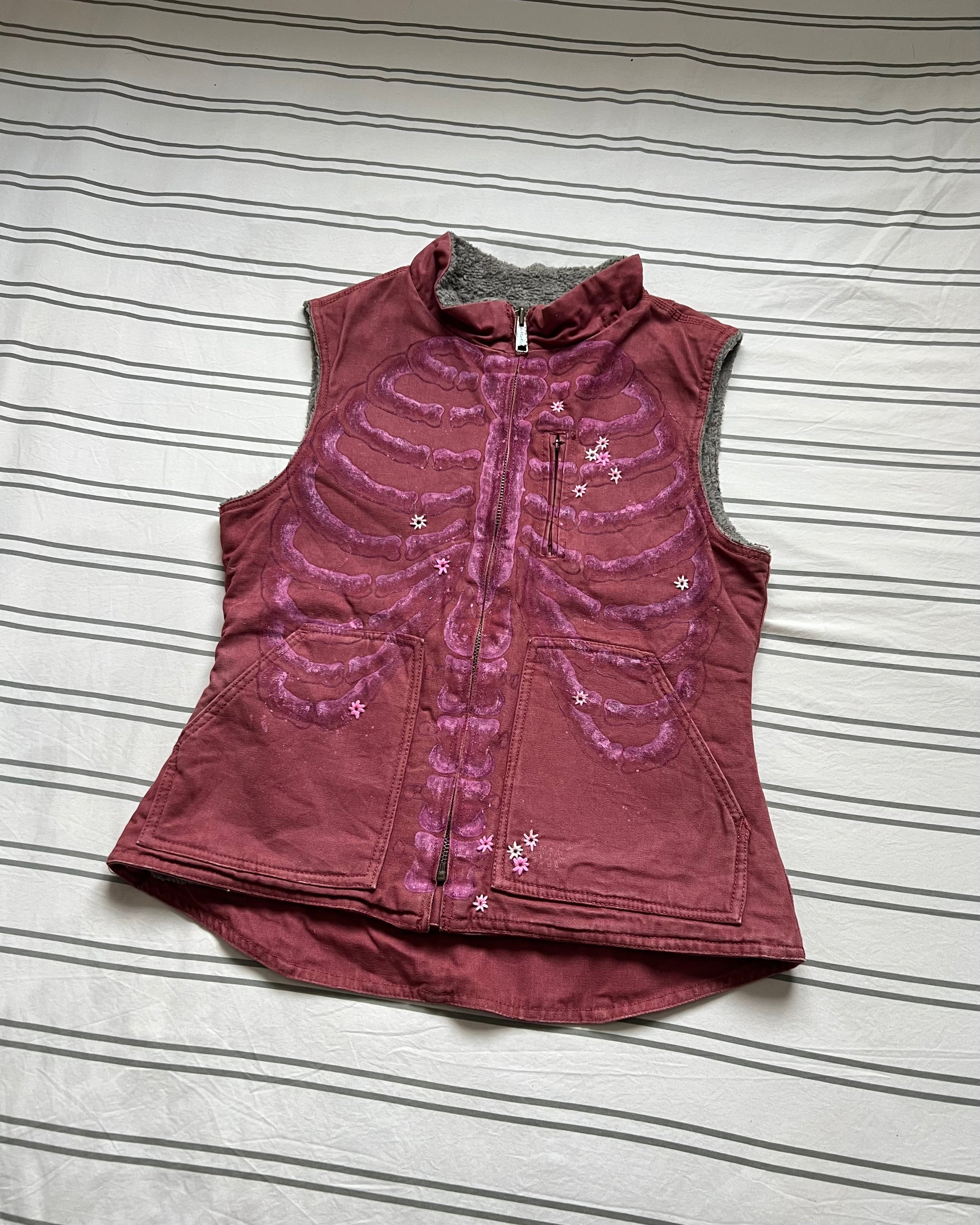 ""SKELETON' Pink Ruby Vest