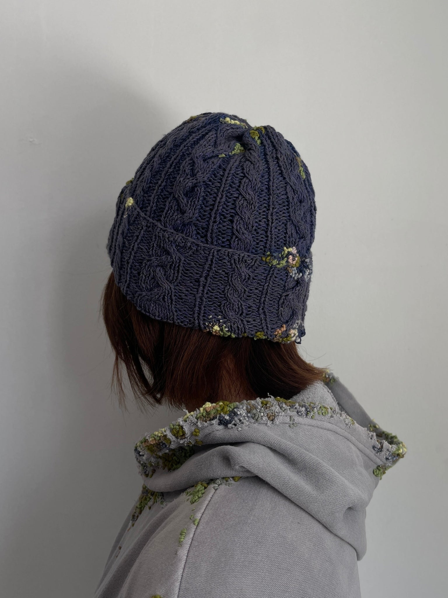 "" Embroidered Dot Beanie