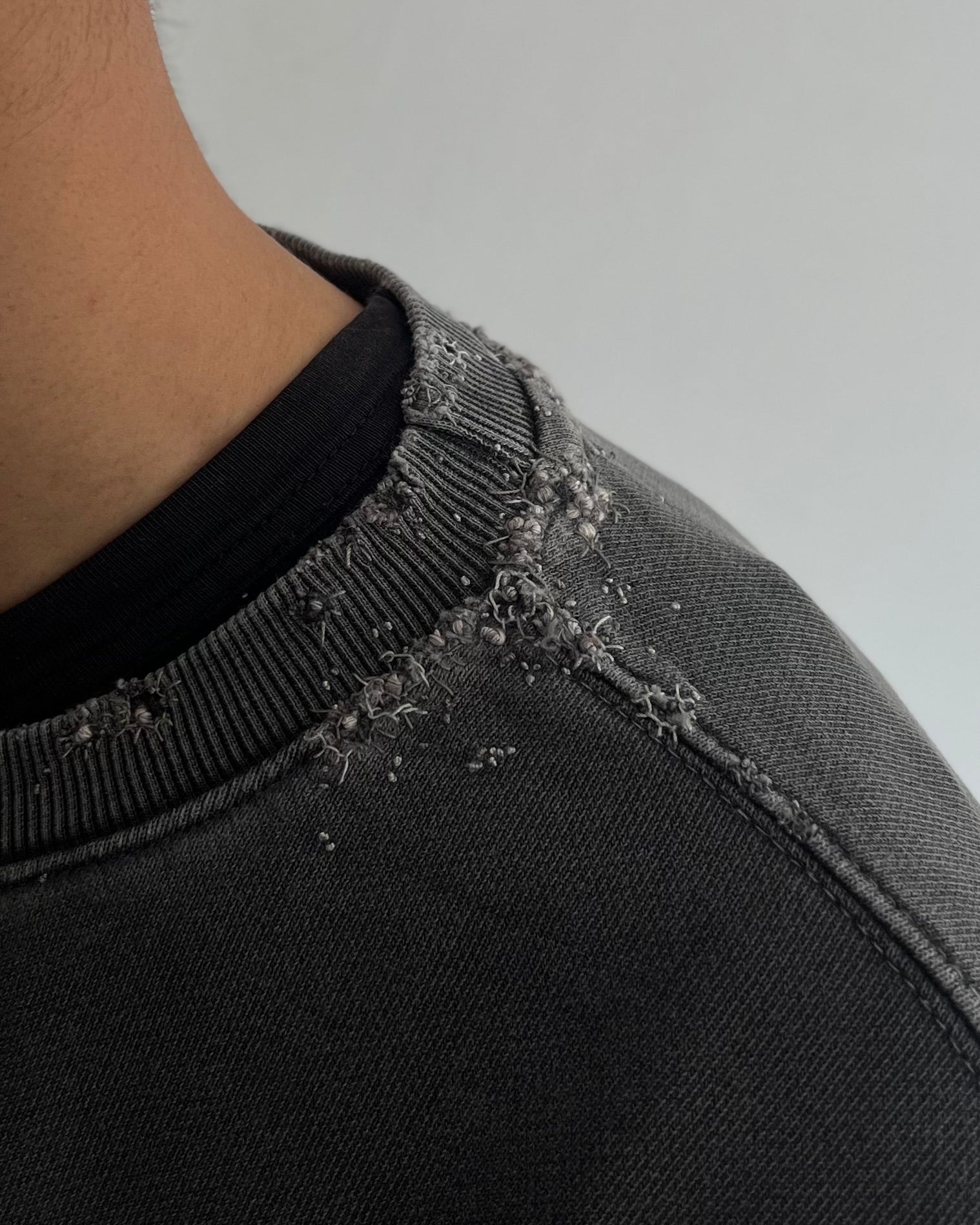 """Embroidered Grey Sweater