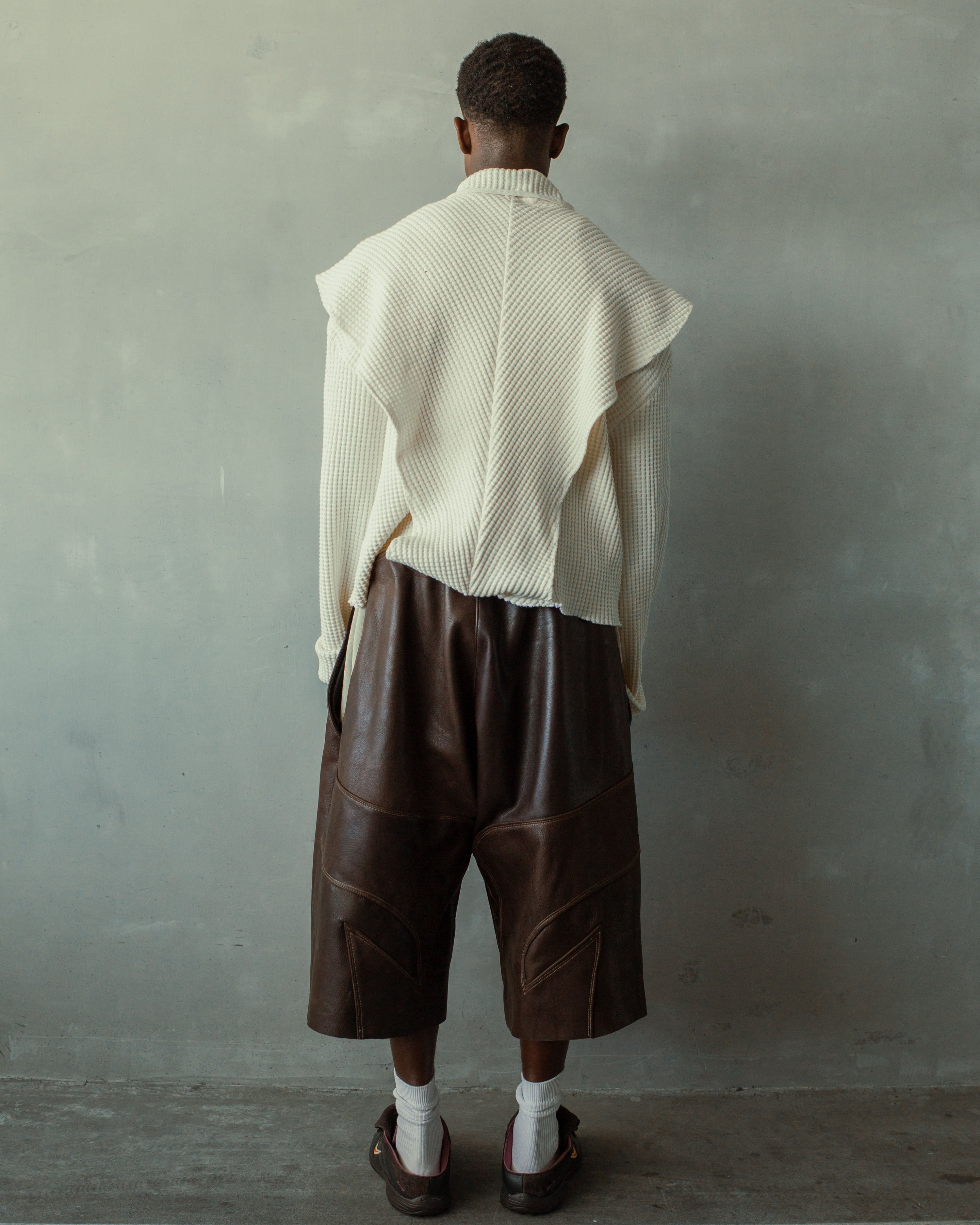 Snap Leather Short