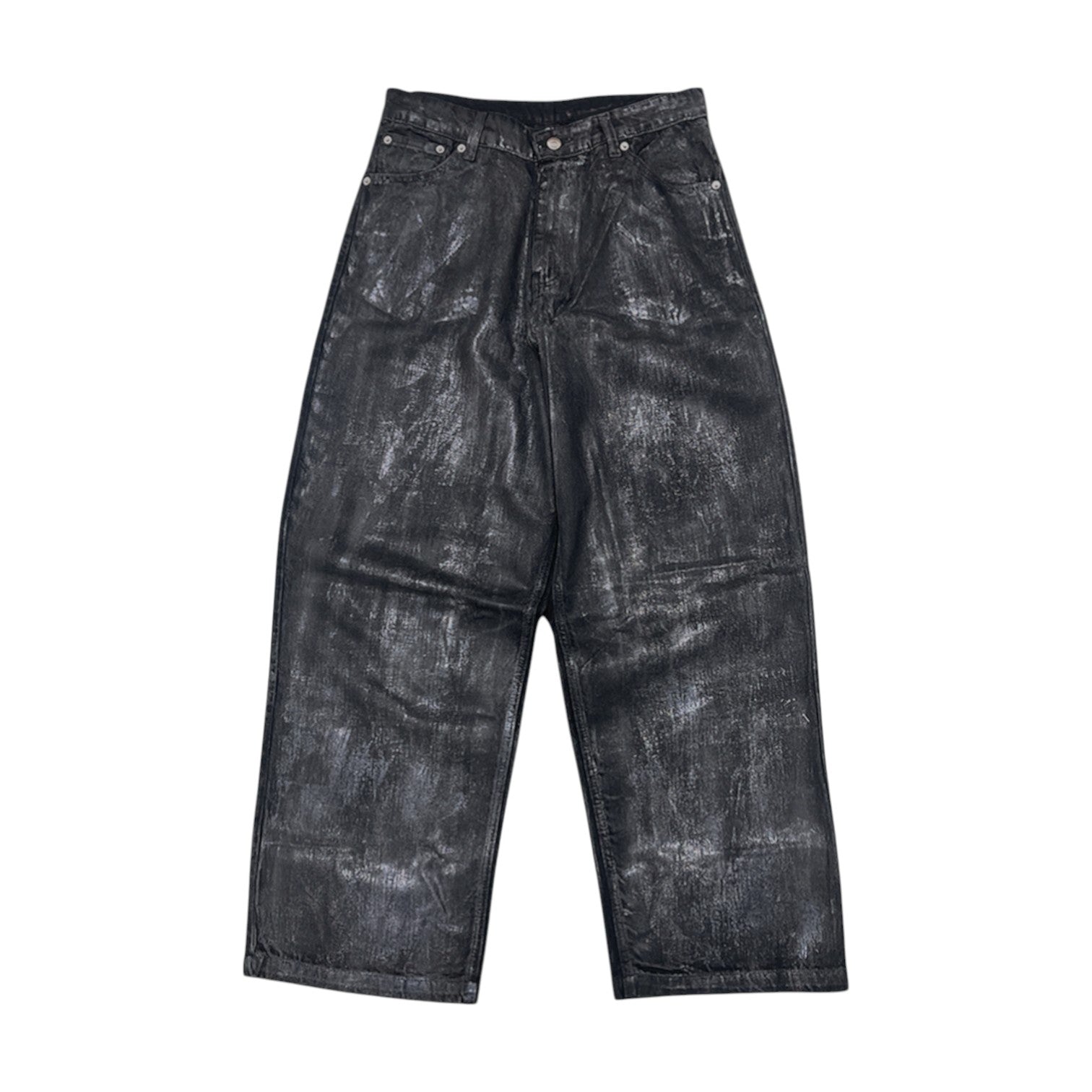 WIDE LEG DENIM, HAND-WAXED