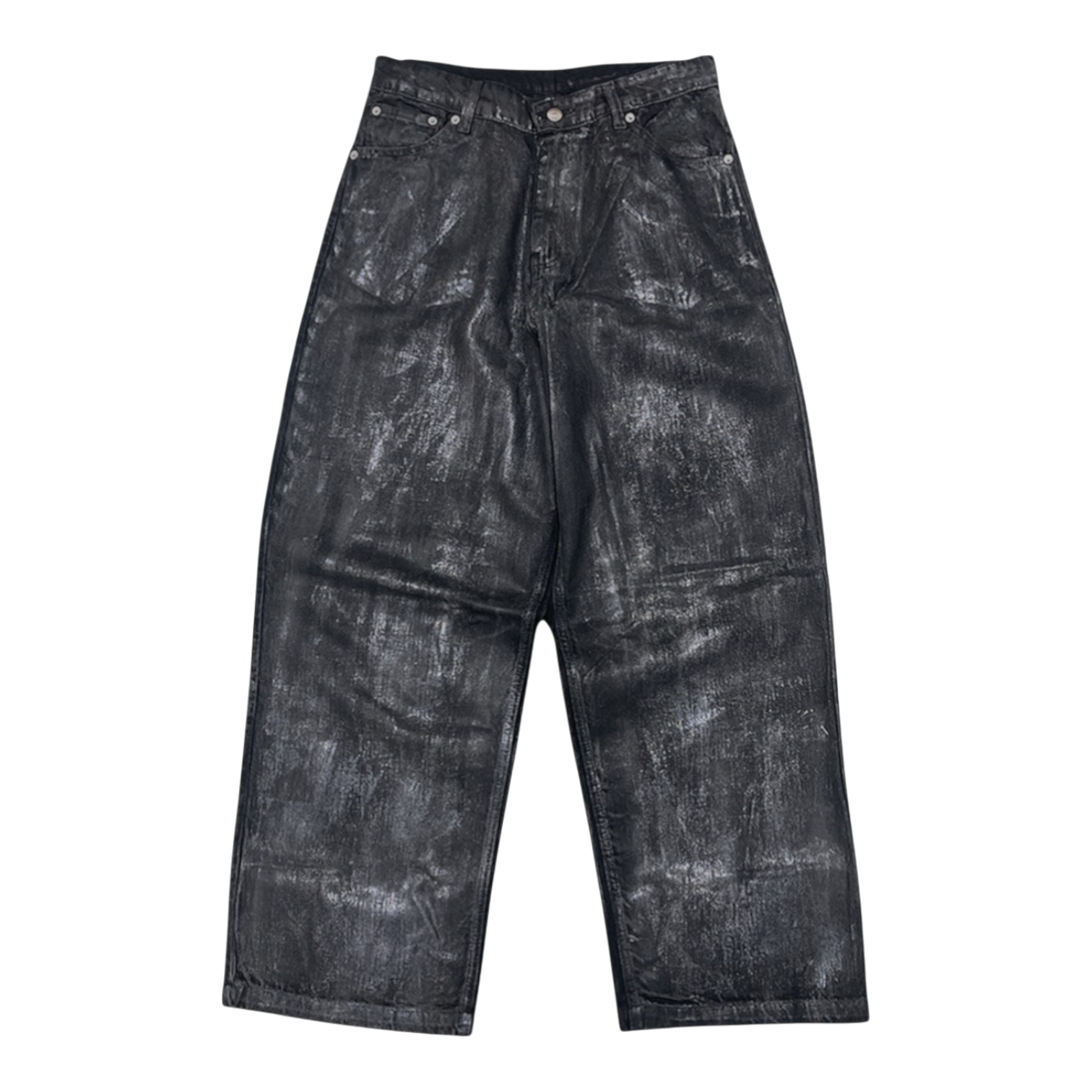 WIDE LEG DENIM, HAND-WAXED