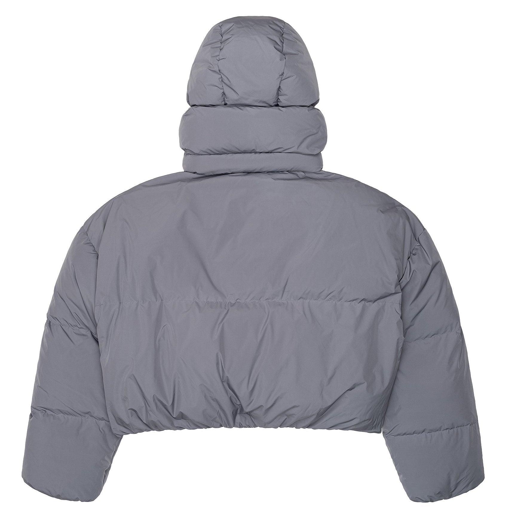 CROPPED DOUBLE NECK BUBBLE (GRAY)