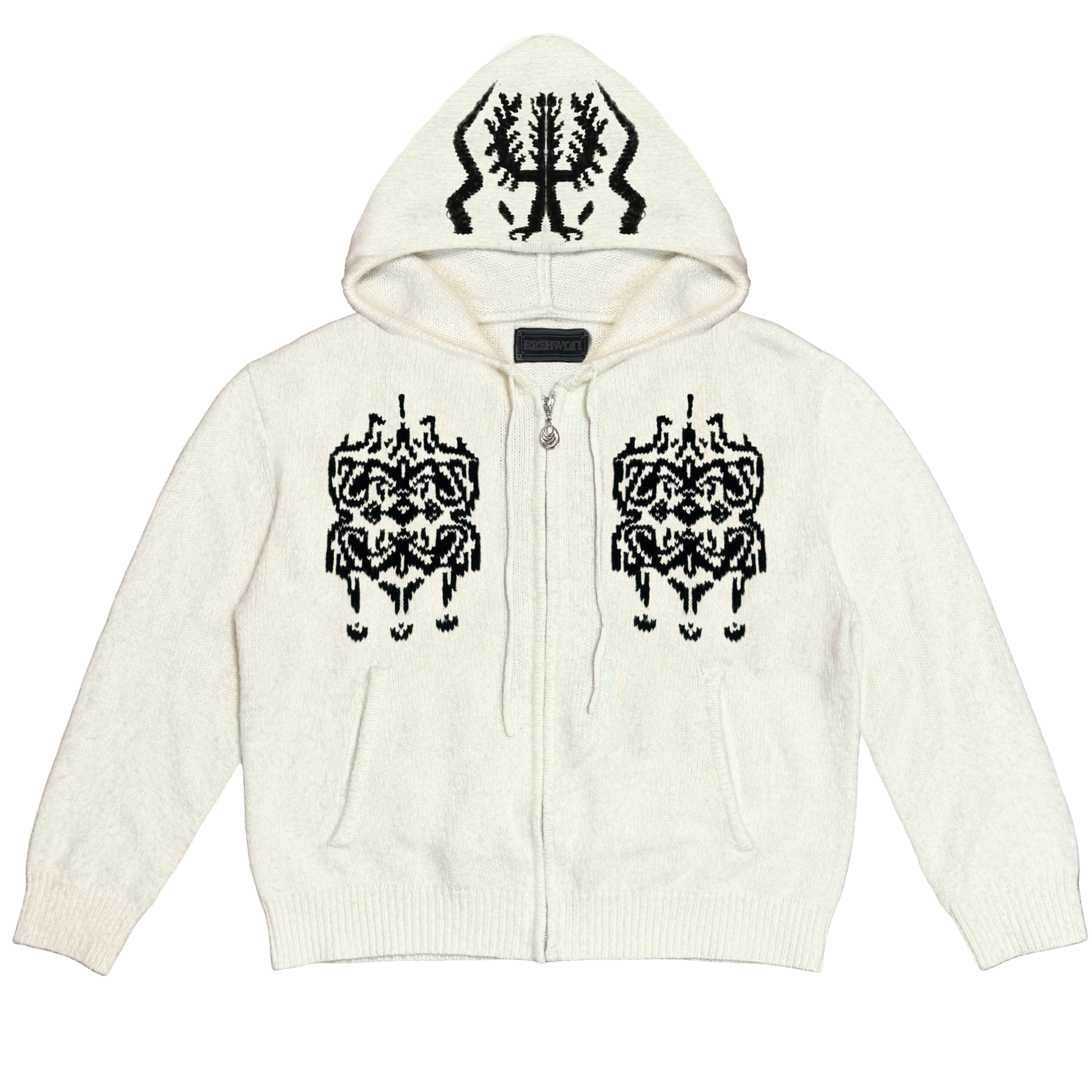 The Sacred Tree Mohair Zip Hoodie (WHT)