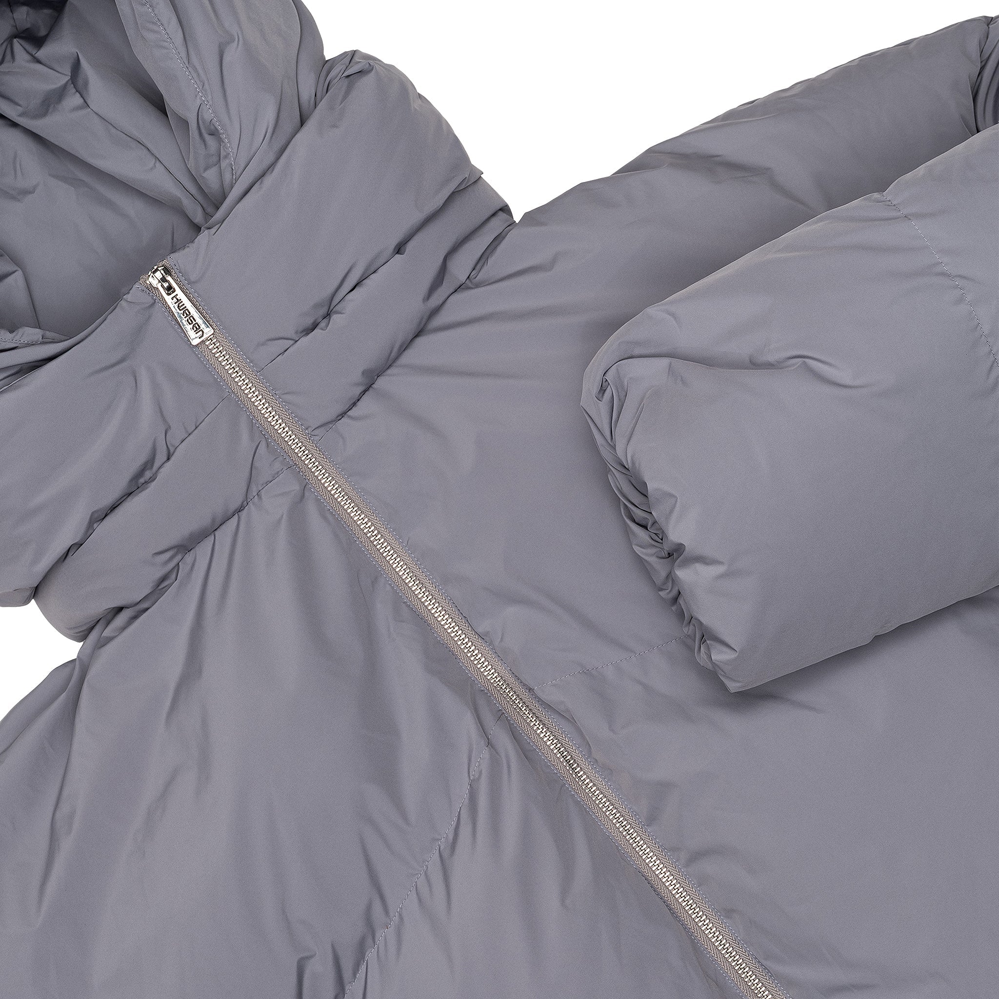 CROPPED DOUBLE NECK BUBBLE (GRAY)