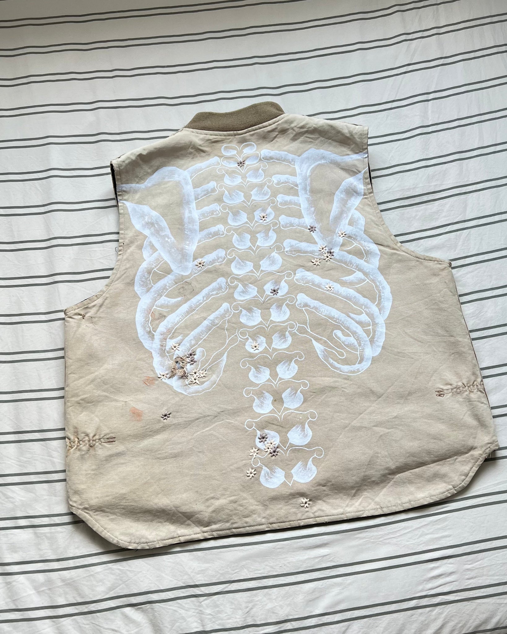 ""SKELETON' Tan Vest