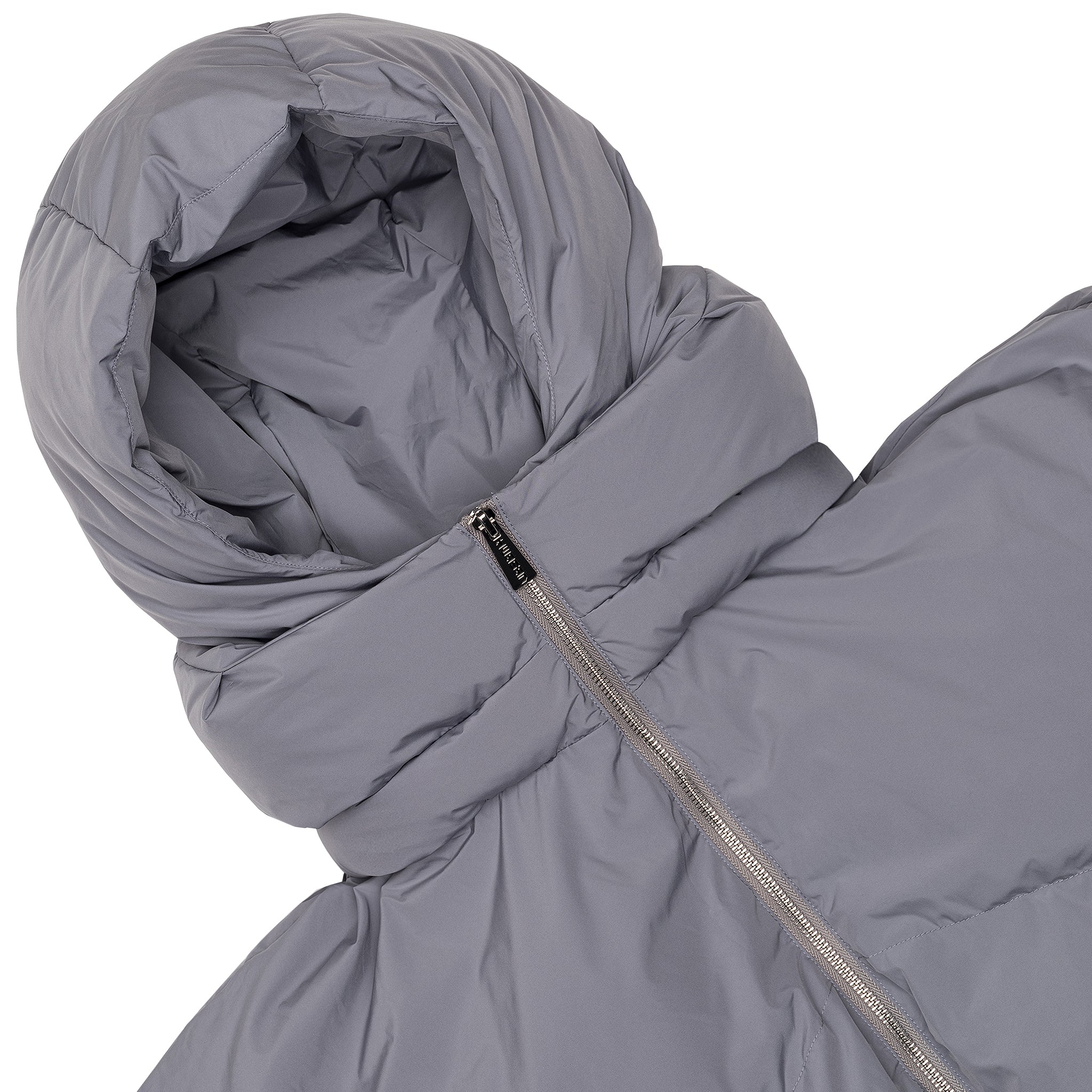 CROPPED DOUBLE NECK BUBBLE (GRAY)