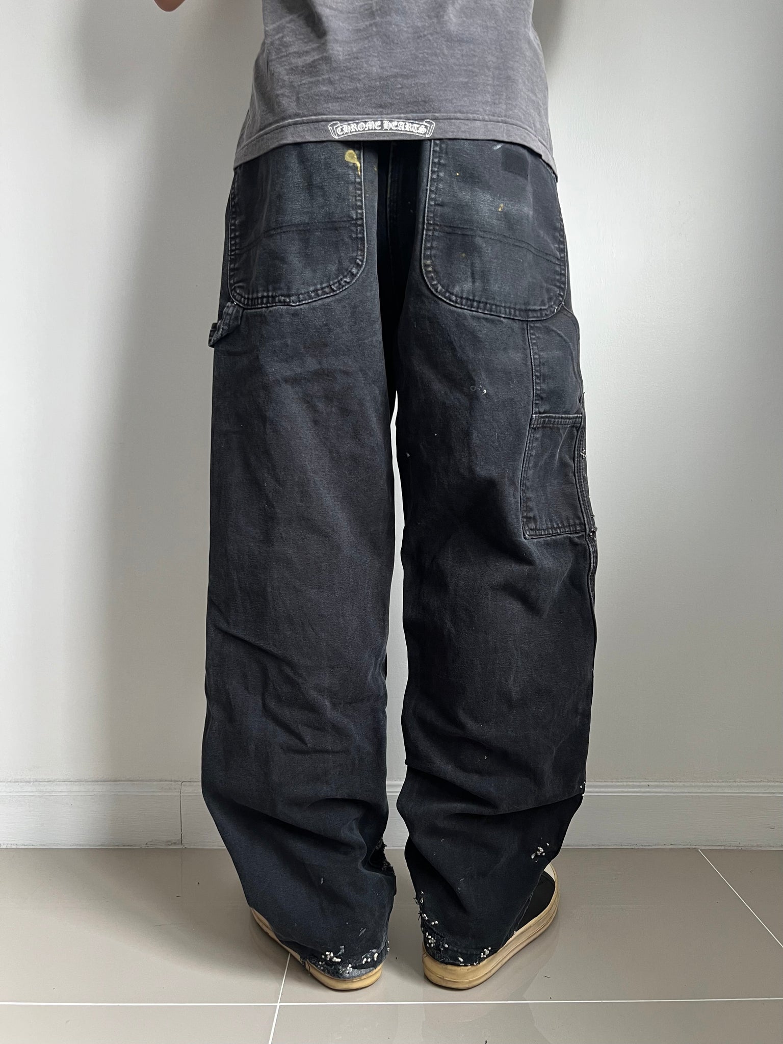 """Embroidered' Dot work pants