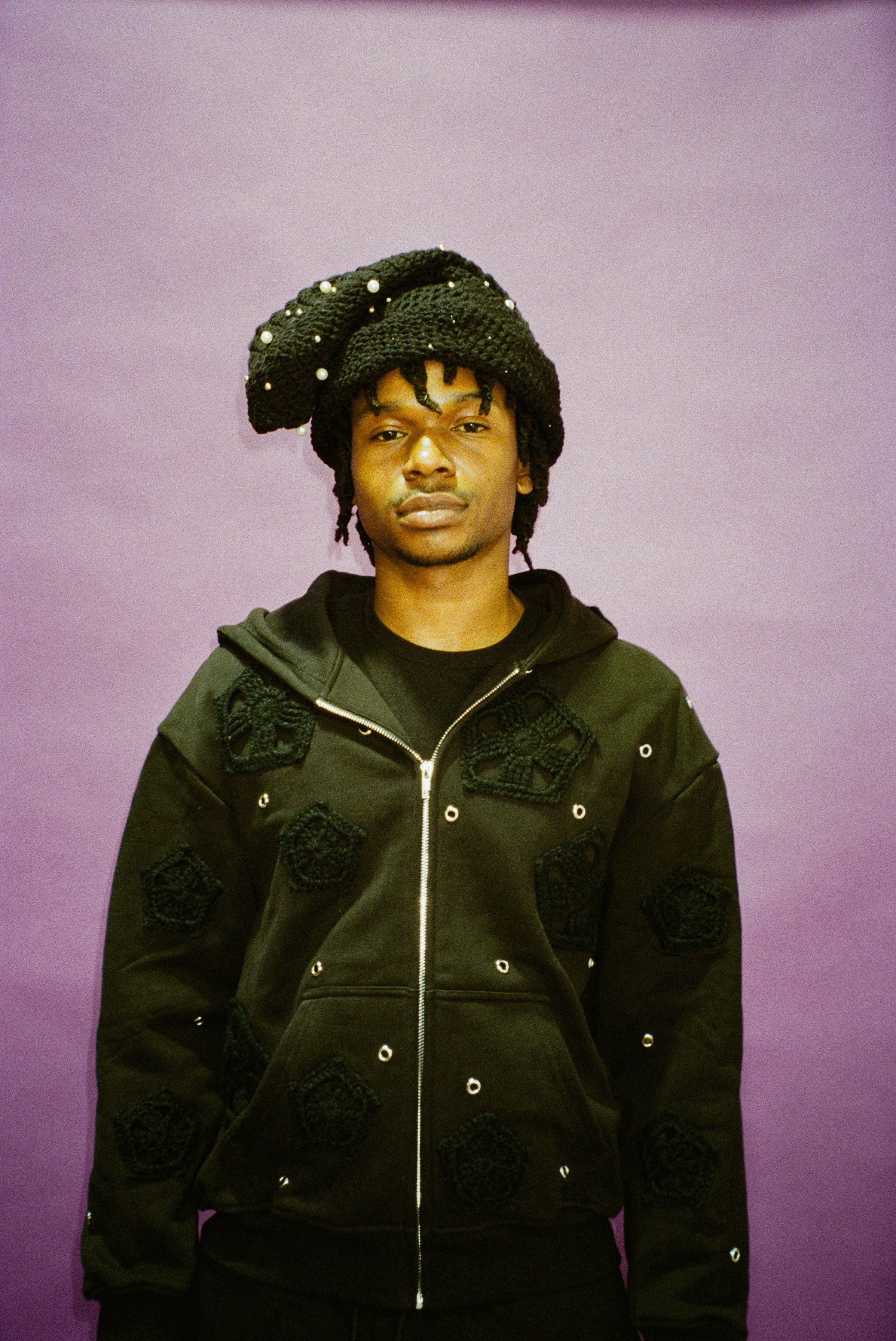 Pearl Crochet Sock Hat