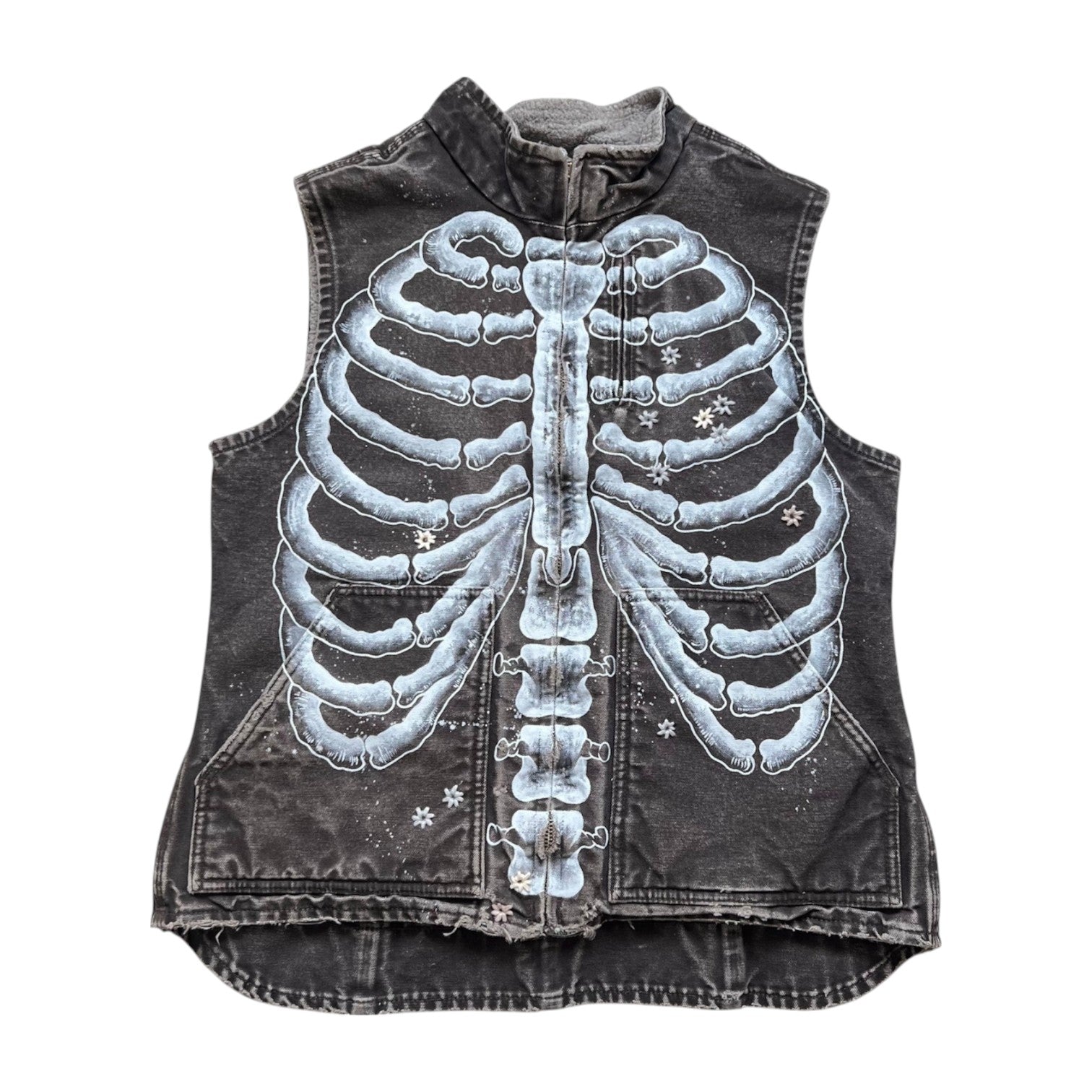 ""SKELETON' Faded Brown Vest