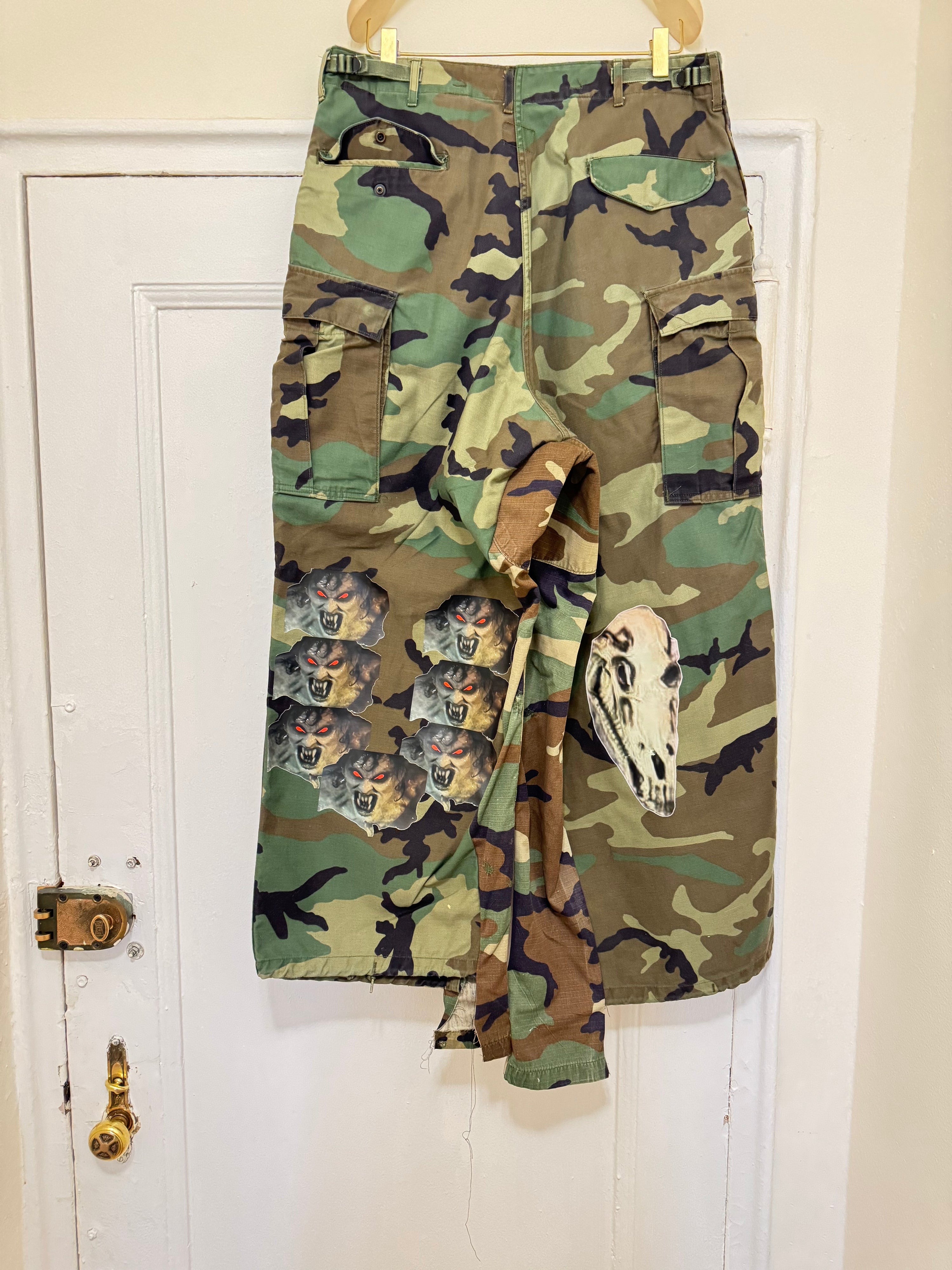 Massive AAP logo deconstructed camo cargos