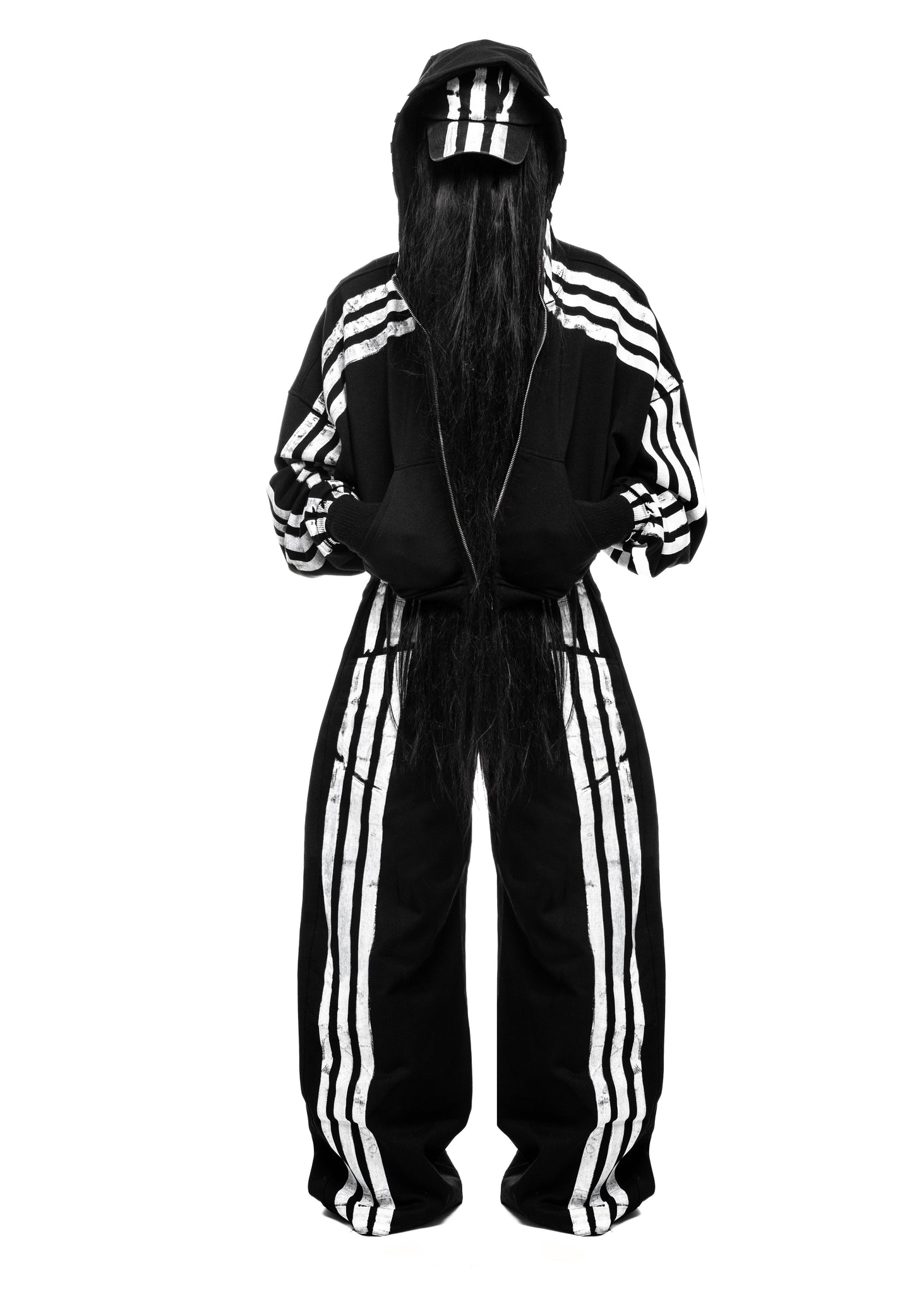 STRIPES BLACK JEANS