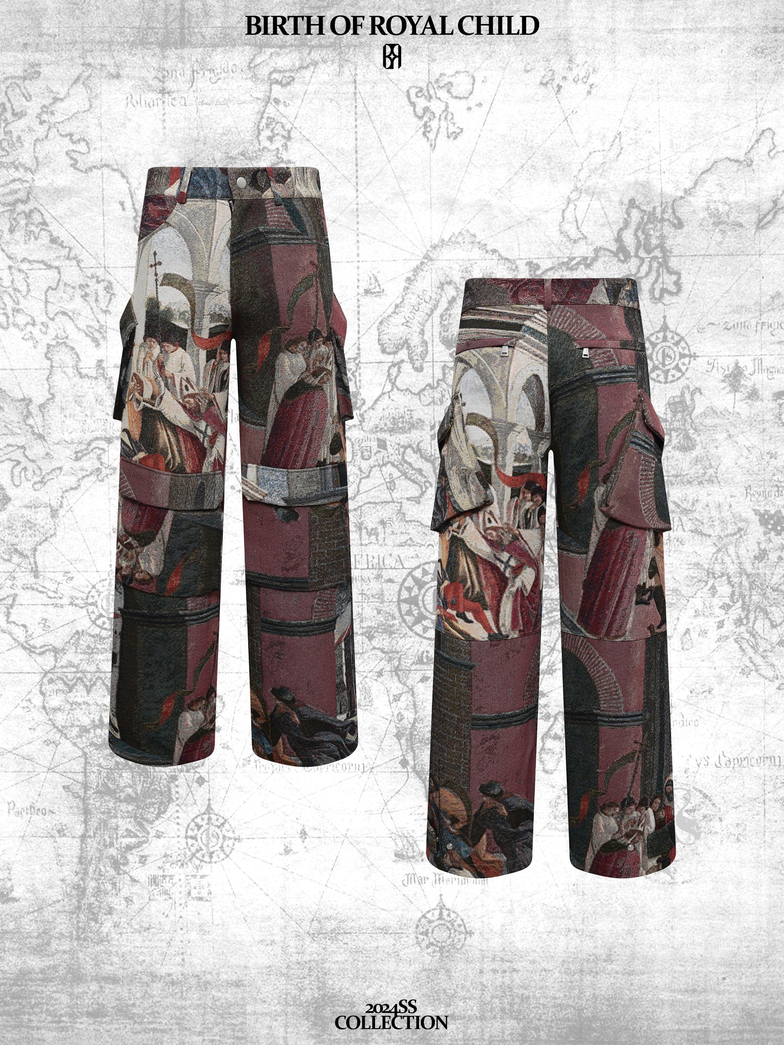 Artist Jacquard Weave Cargo Pants