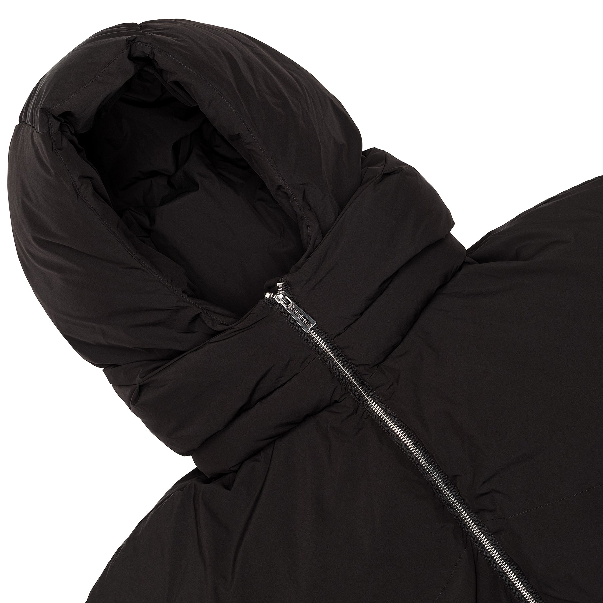 CROPPED DOUBLE NECK BUBBLE (BLACK)