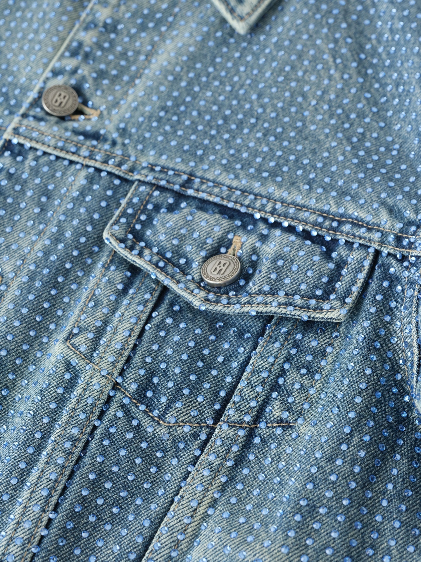 20k Diamond Vine Denim Jacket in BLU