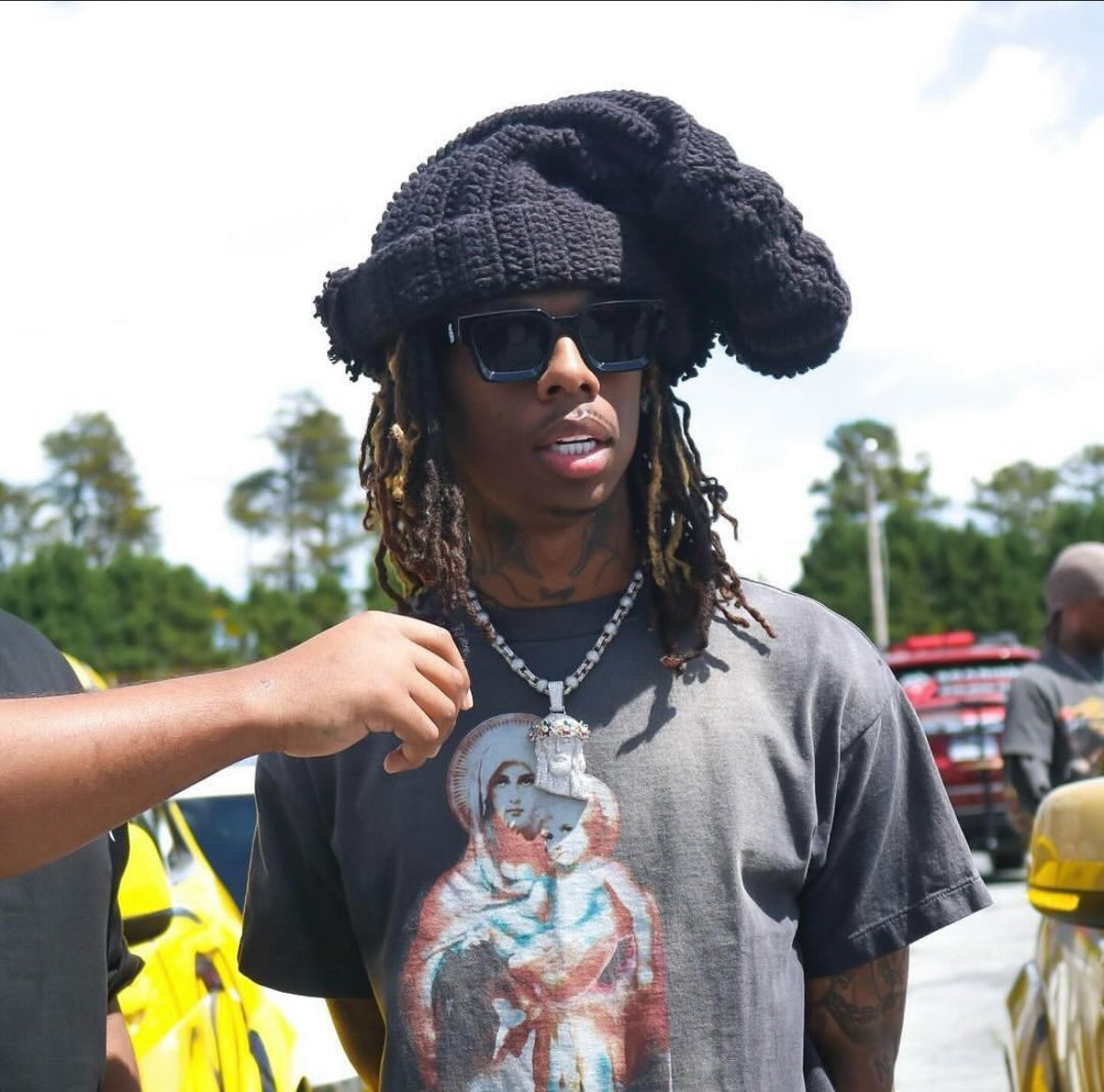 Shadow Moss Crochet Sock Hat