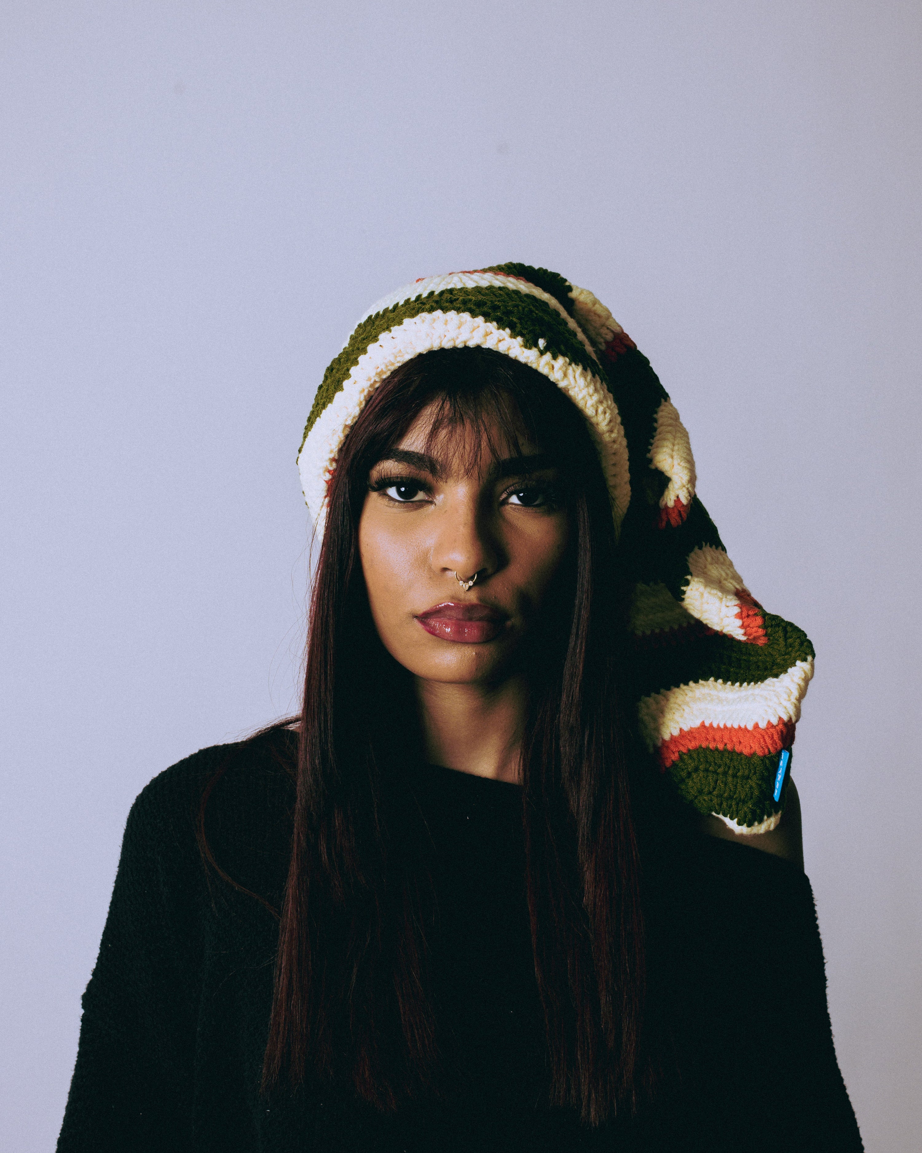Jungle Ember Crochet Sock Hat