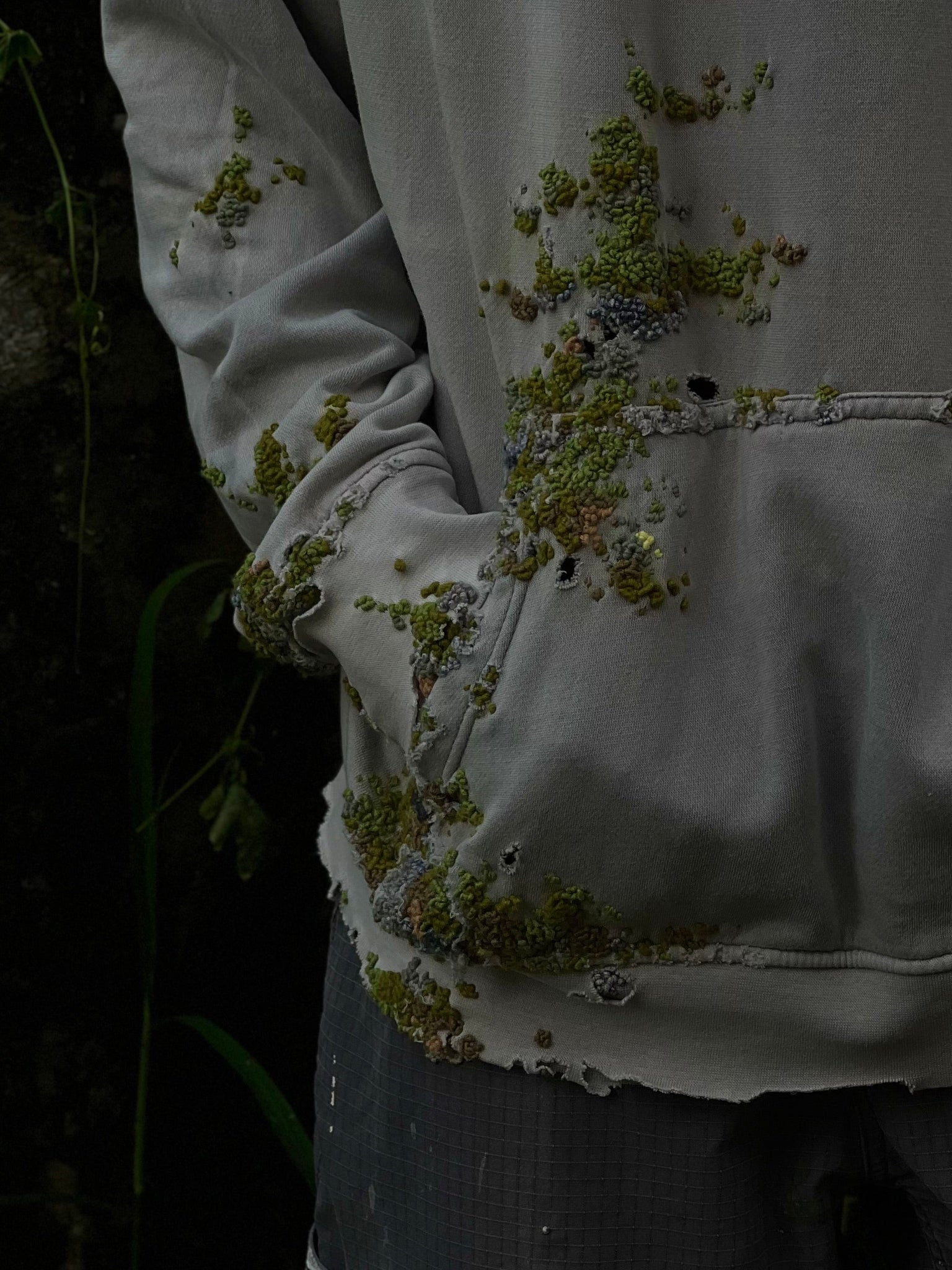 " Embroidered Dot Hoodie