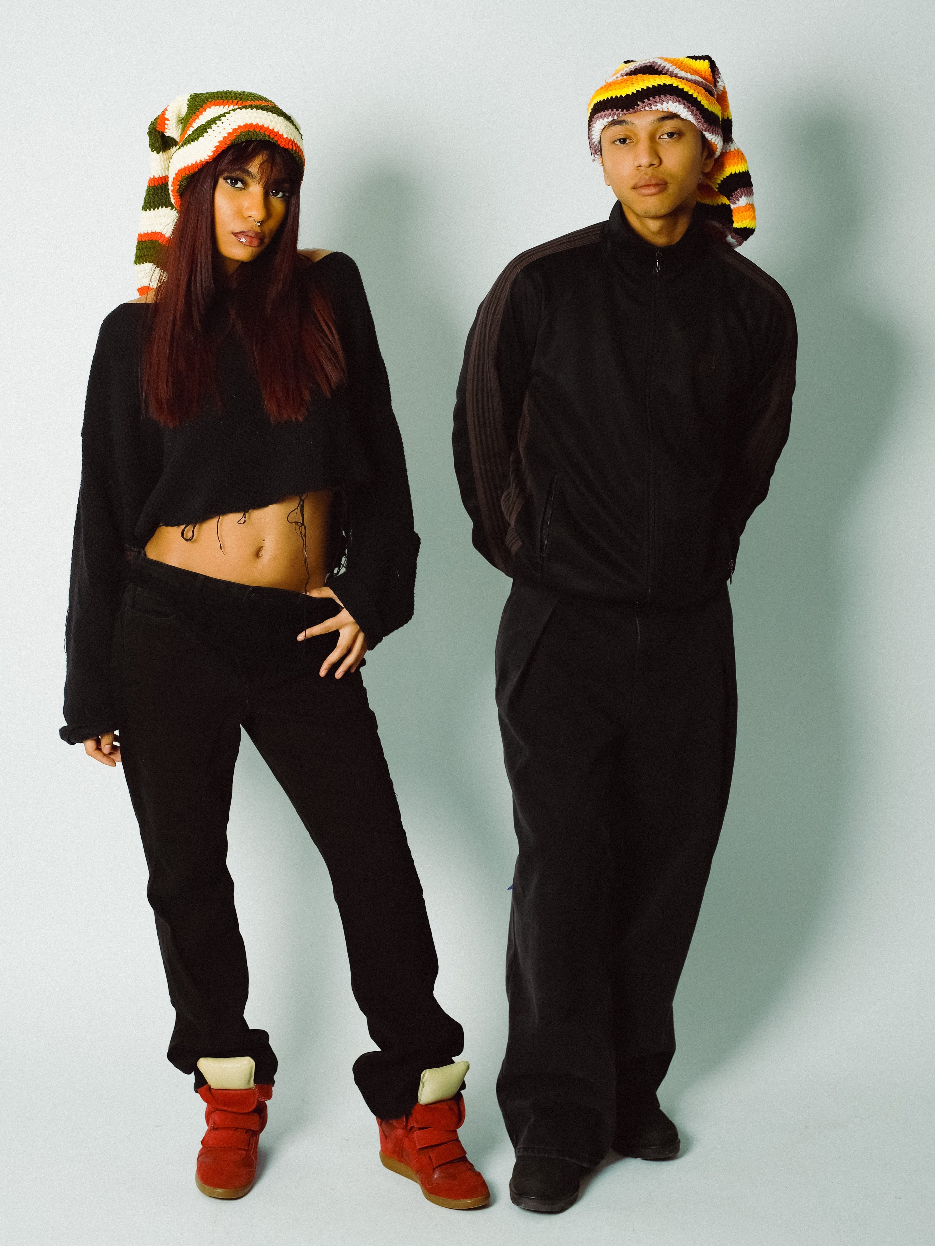 Jungle Ember Crochet Sock Hat